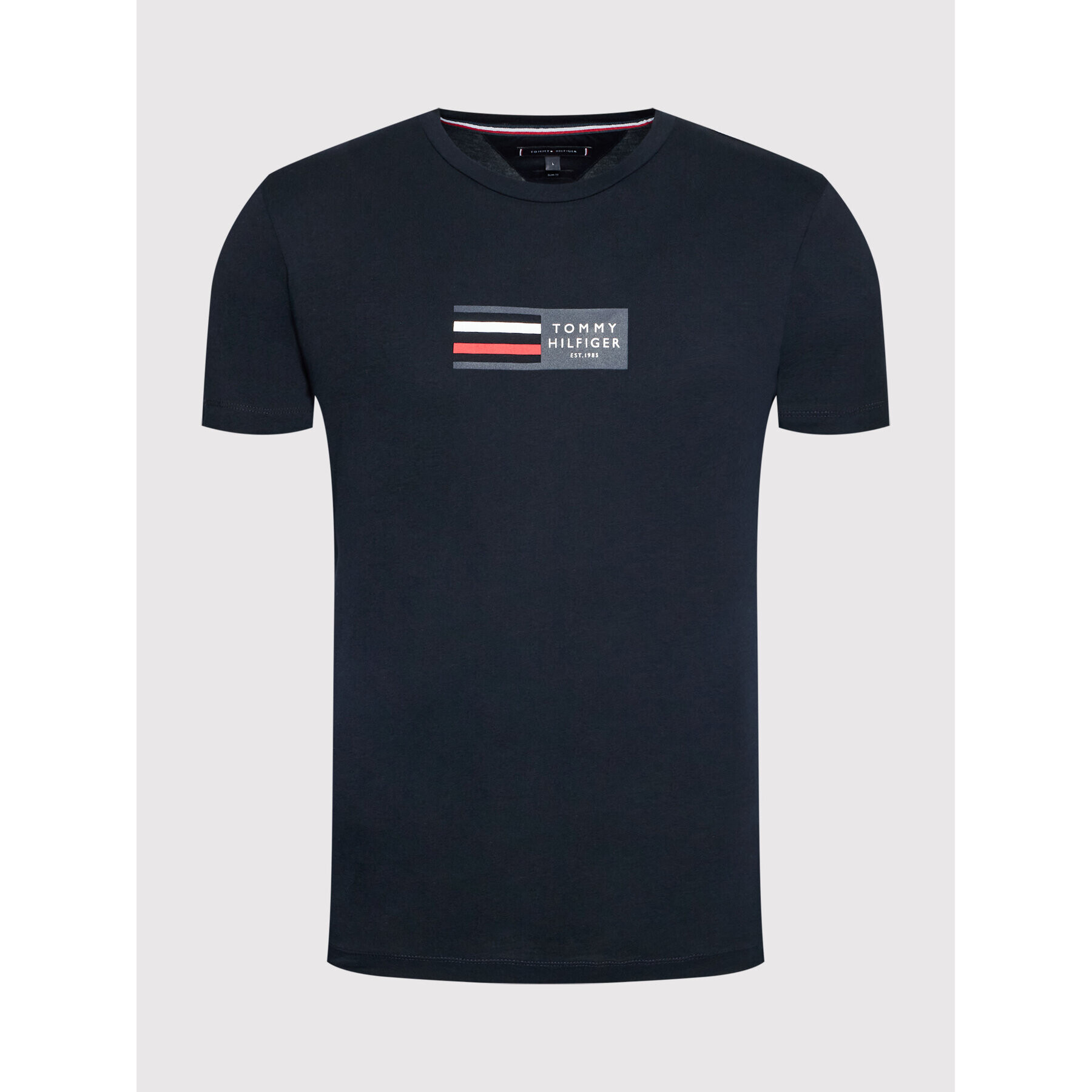 Tommy Hilfiger Тишърт Corp Graphic MW0MW25761 Тъмносин Slim Fit - Pepit.bg