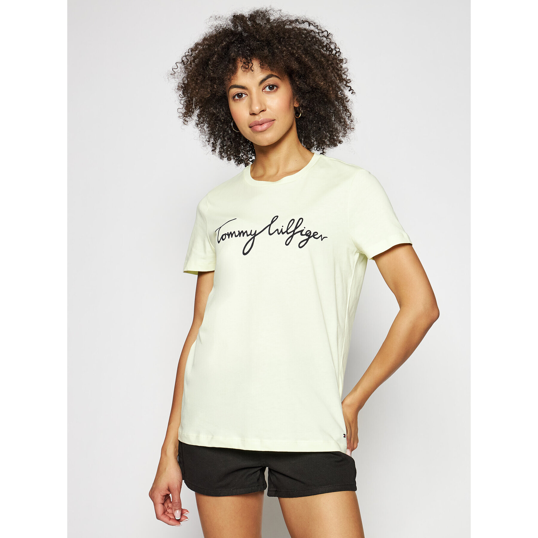 Tommy Hilfiger Тишърт Crew Neck Graphic Tee WW0WW28682 Жълт Regular Fit - Pepit.bg
