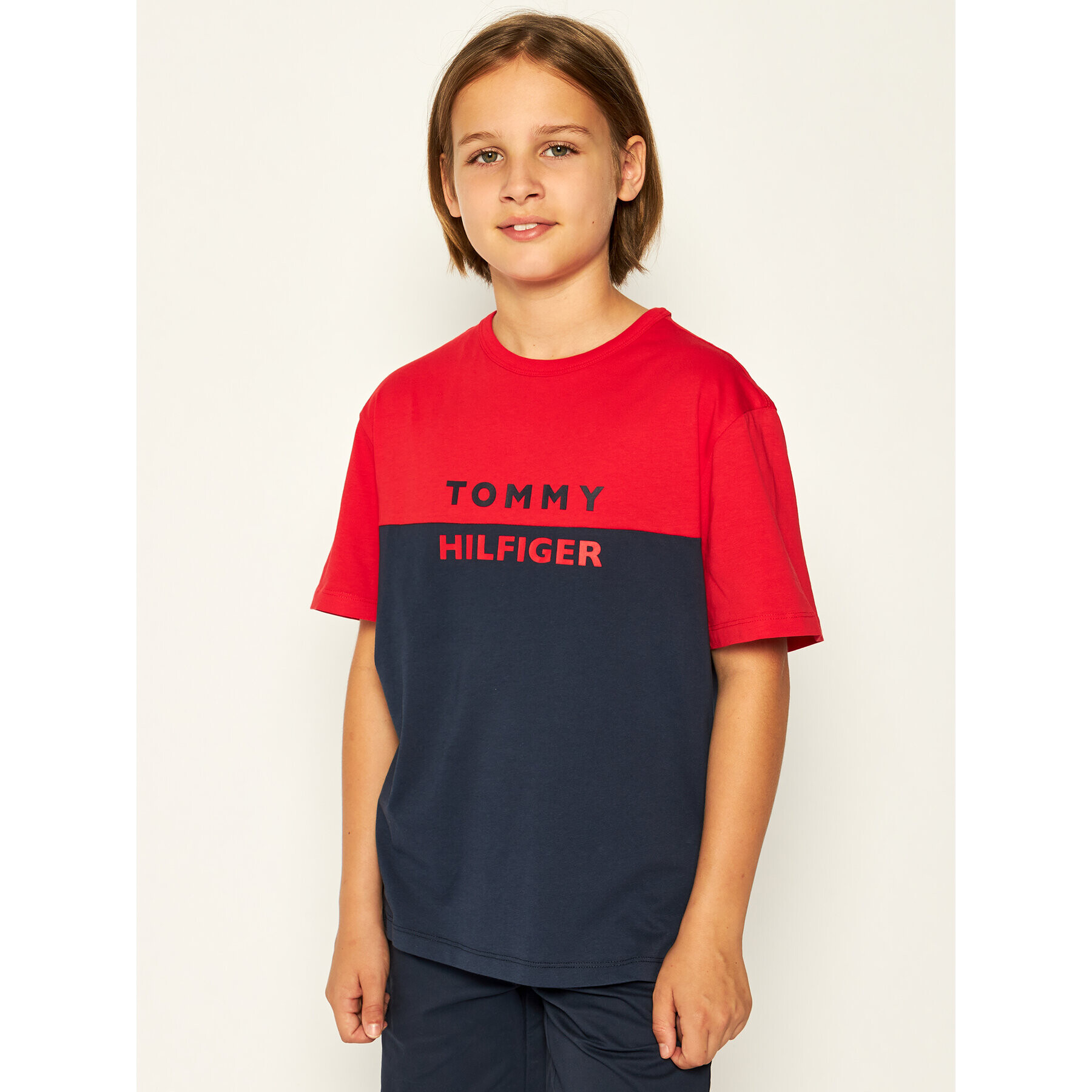Tommy Hilfiger Тишърт Crew Neck Tee UB0UB00283 D Червен Regular Fit - Pepit.bg