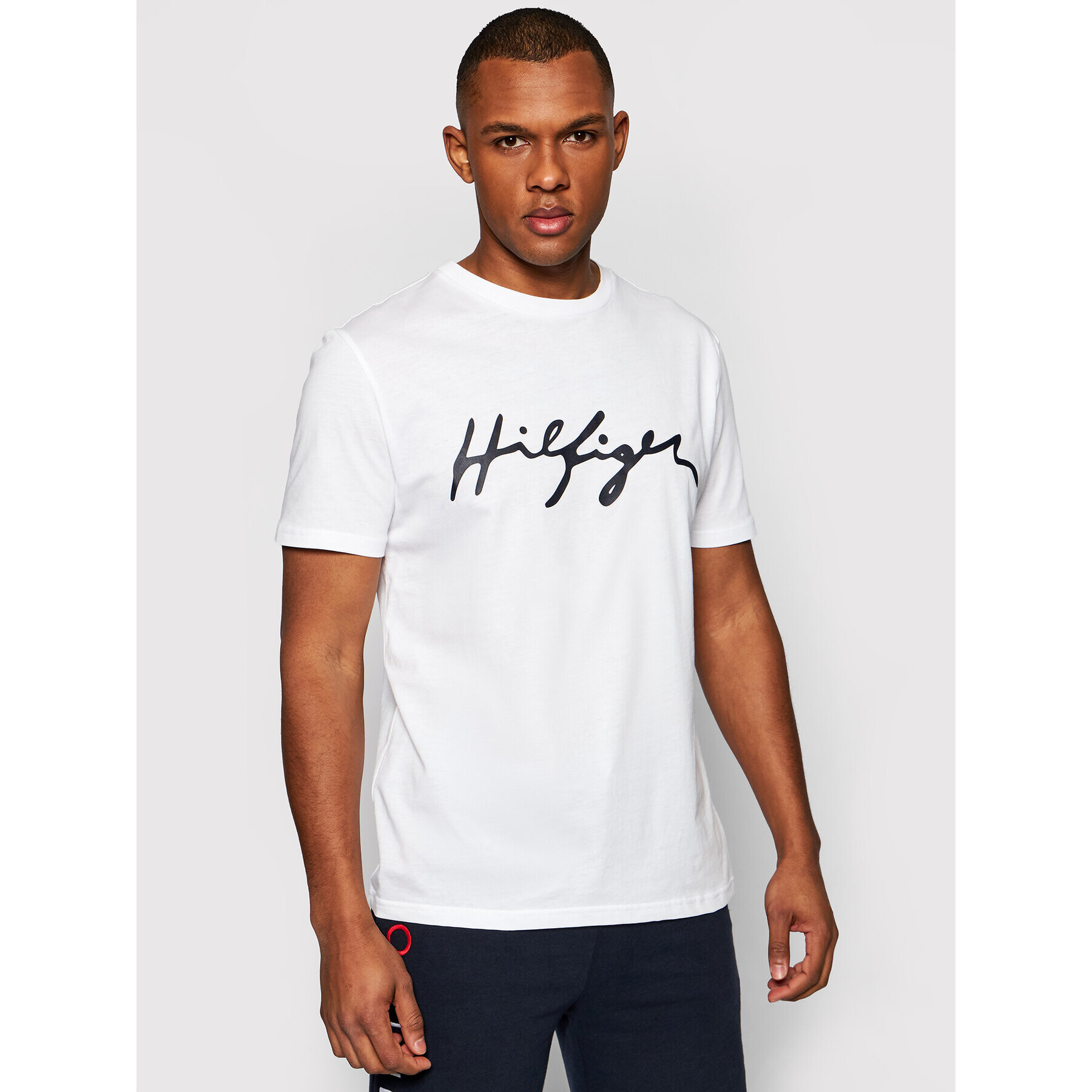 Tommy Hilfiger Тишърт Crew Neck UM0UM02109 Бял Regular Fit - Pepit.bg