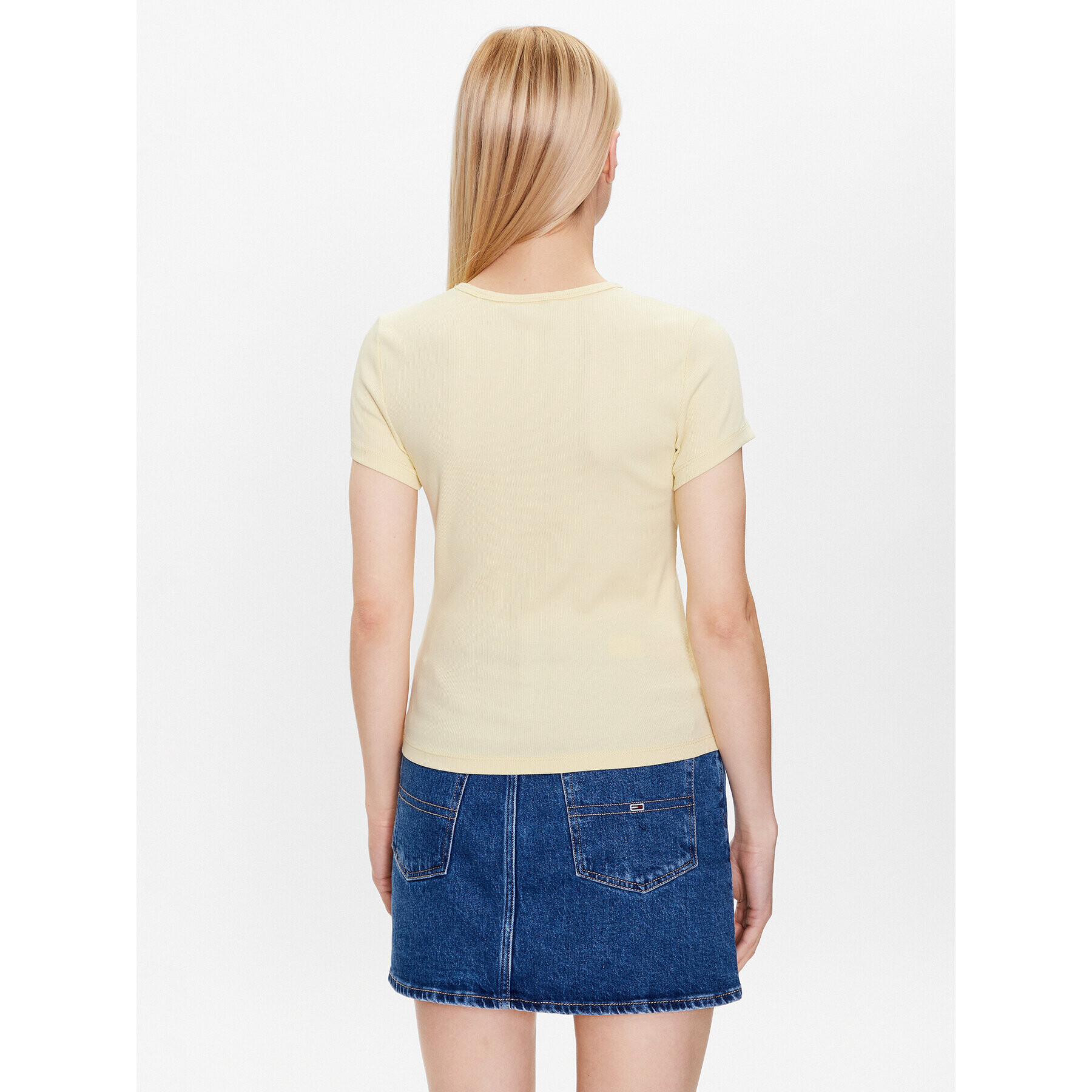 Tommy Hilfiger Тишърт DW0DW14876 Жълт Regular Fit - Pepit.bg