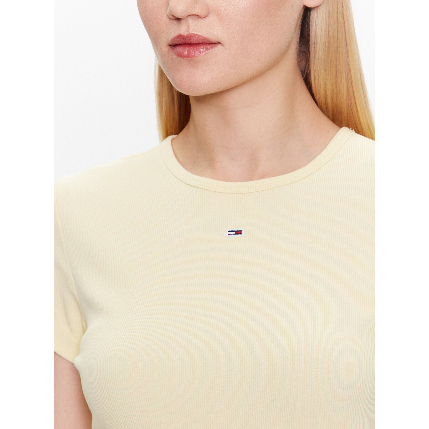 Tommy Hilfiger Тишърт DW0DW14876 Жълт Regular Fit - Pepit.bg