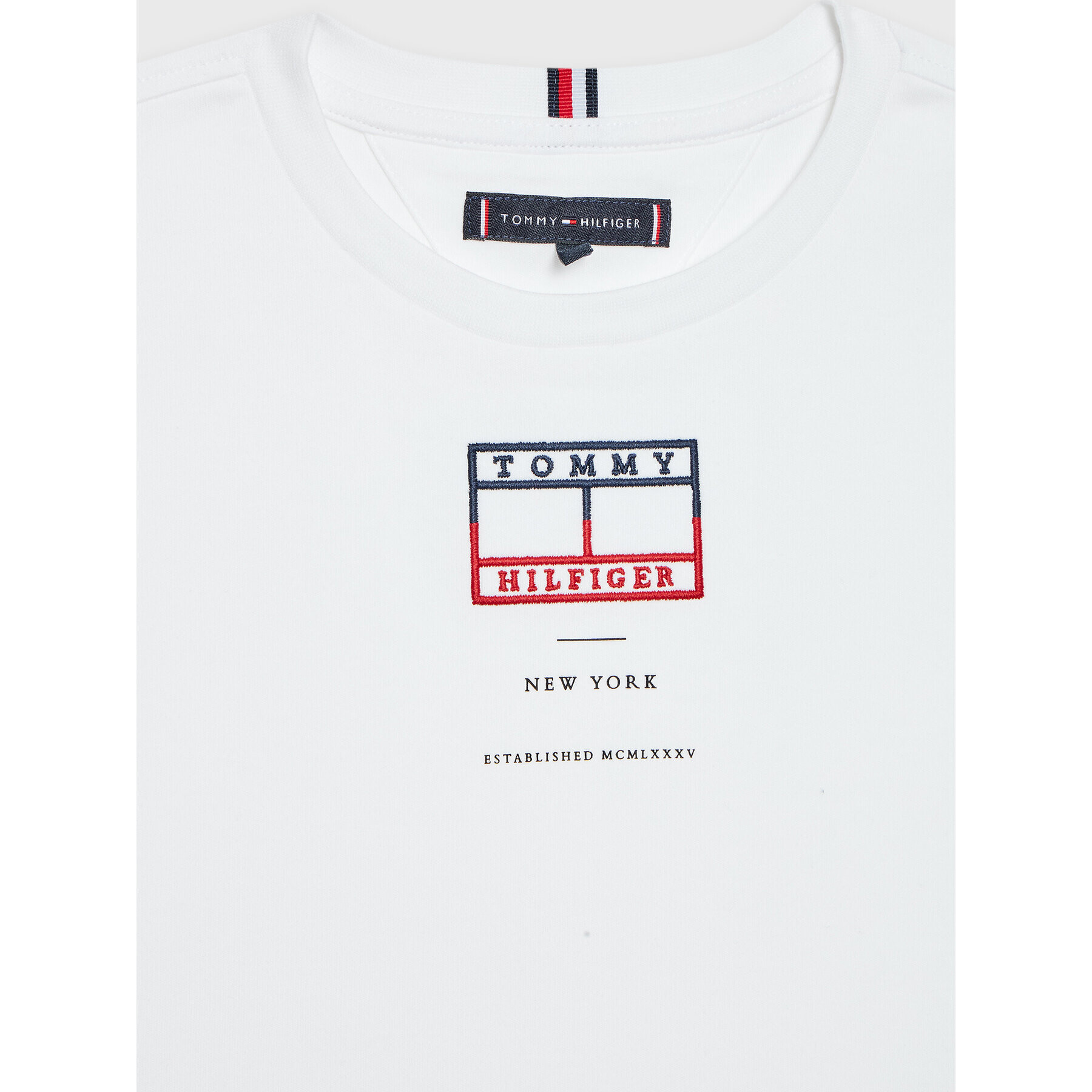 Tommy Hilfiger Тишърт Embroidered KB0KB07598 Бял Regular Fit - Pepit.bg