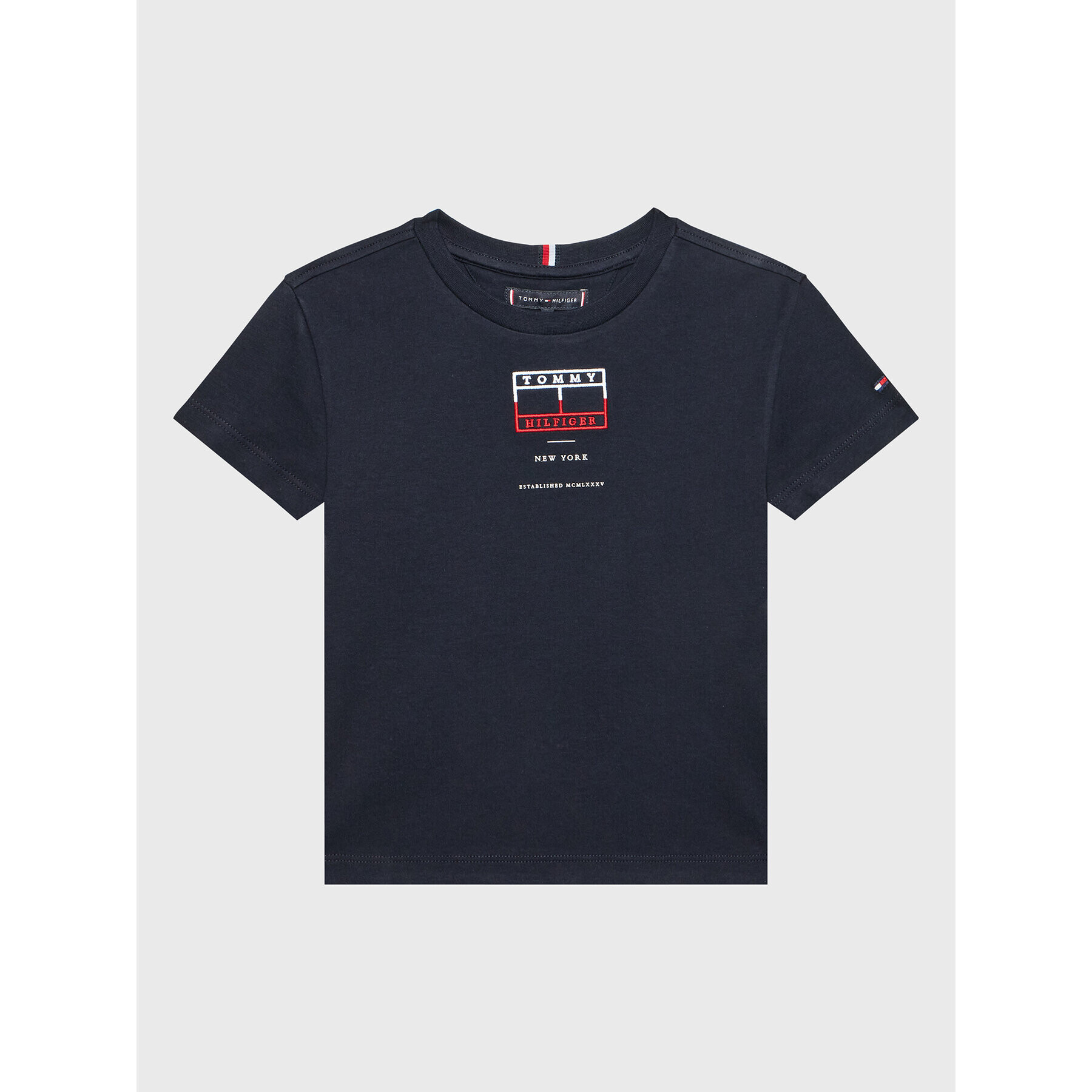 Tommy Hilfiger Тишърт Embroidered KB0KB07598 Тъмносин Regular Fit - Pepit.bg