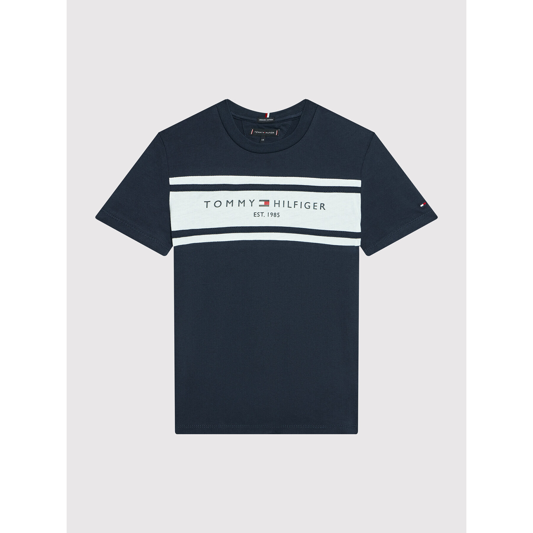 Tommy Hilfiger Тишърт Essential Blocking KB0KB06711 D Тъмносин Regular Fit - Pepit.bg