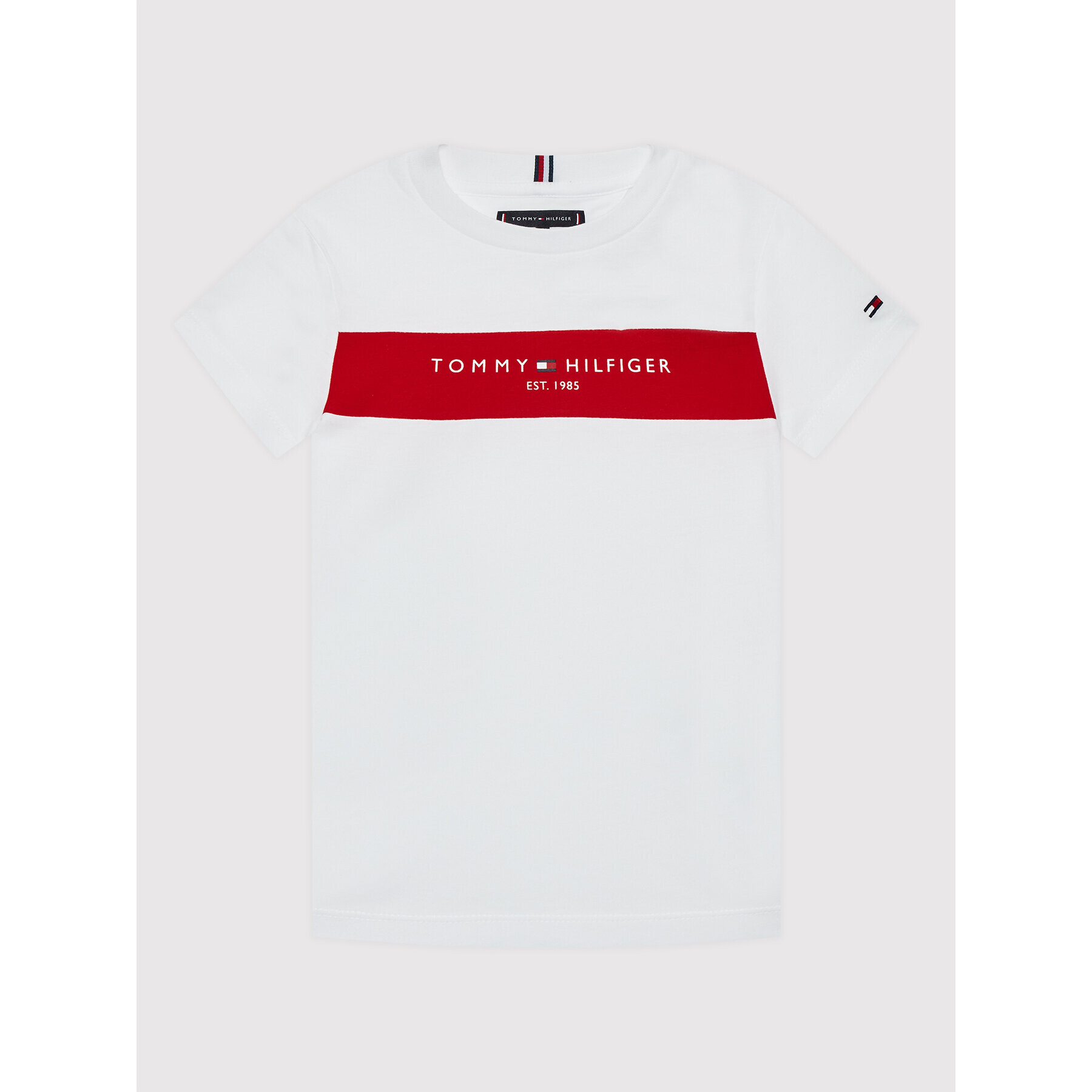Tommy Hilfiger Тишърт Essential Colorblock KB0KB07279 D Бял Regular Fit - Pepit.bg