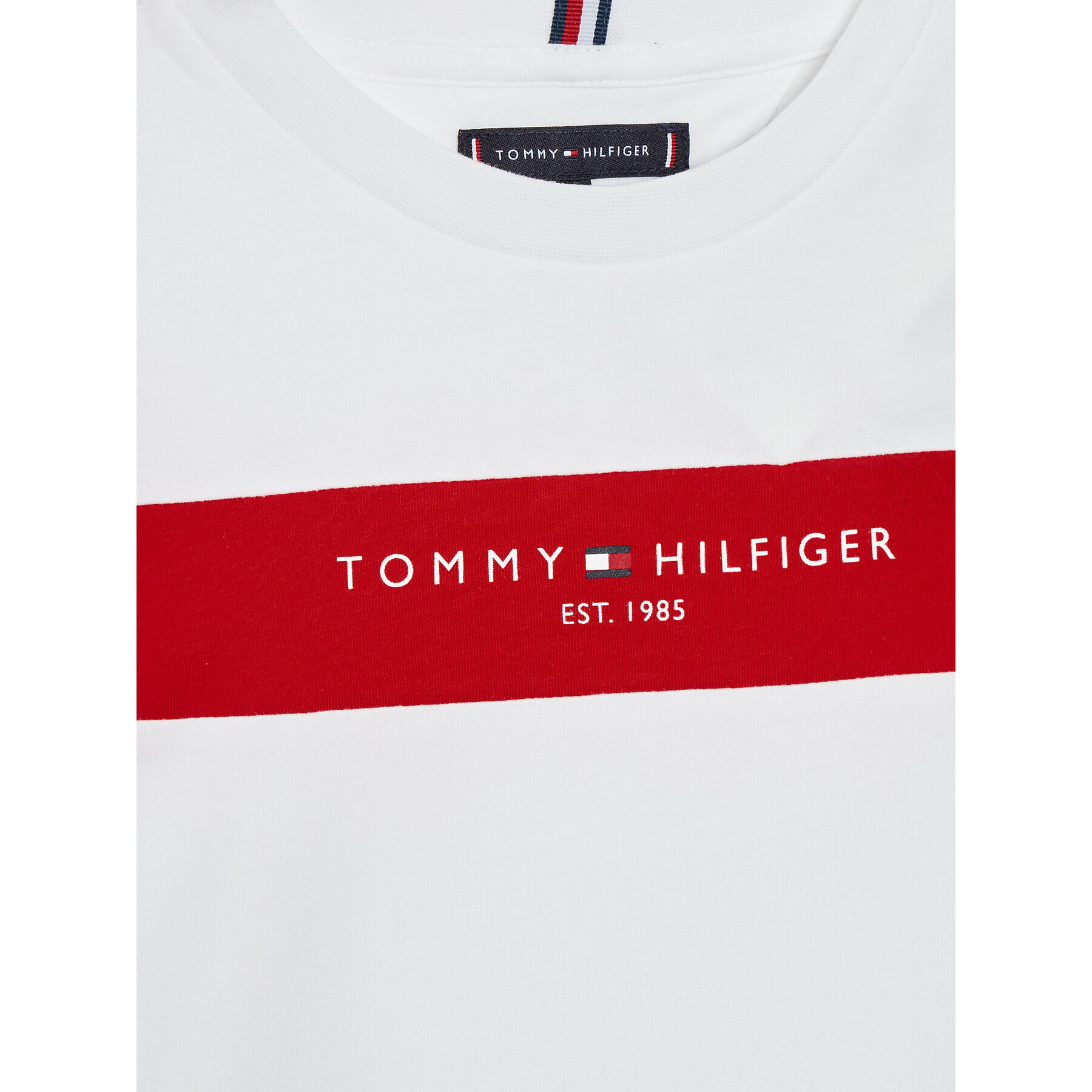 Tommy Hilfiger Тишърт Essential Colorblock KB0KB07279 D Бял Regular Fit - Pepit.bg
