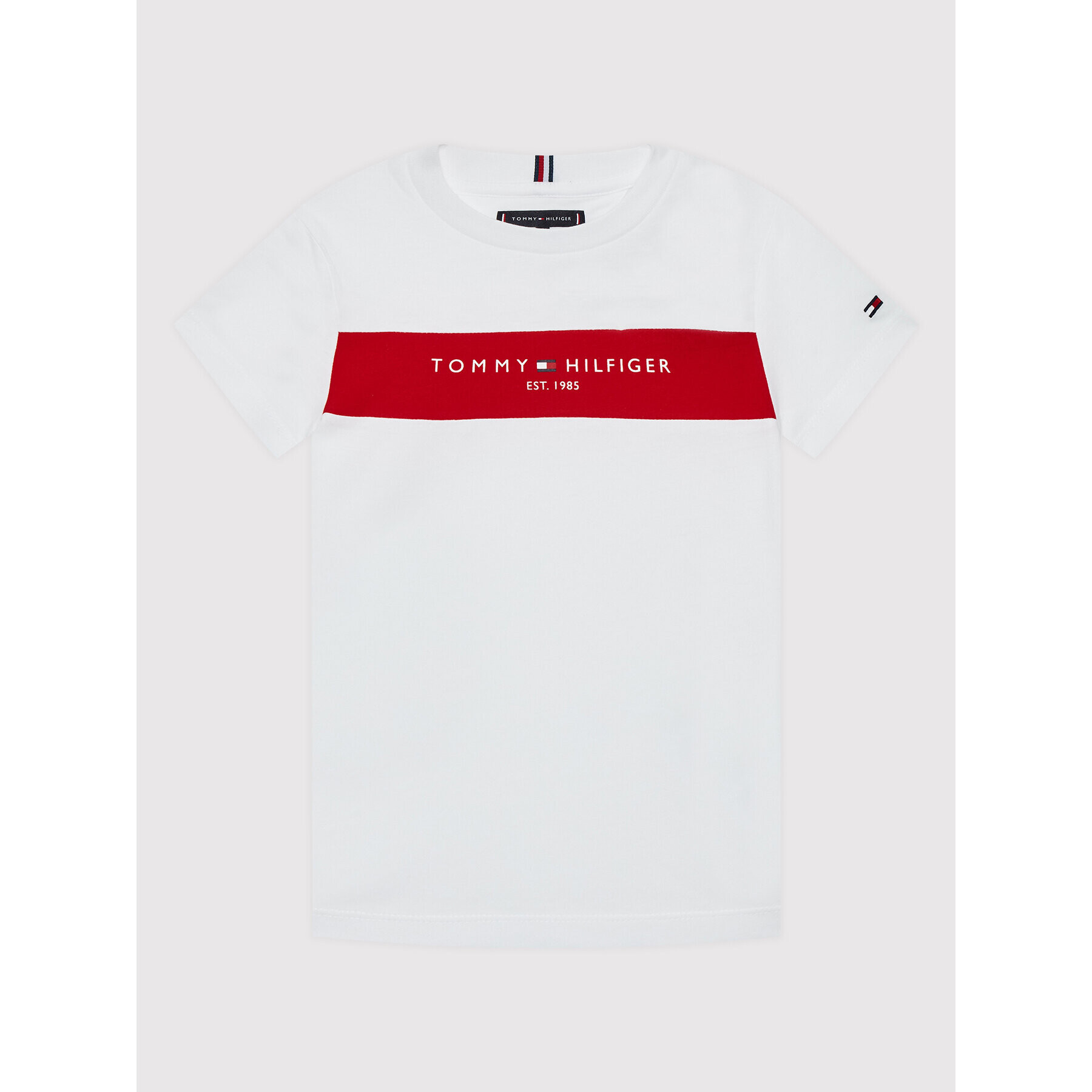 Tommy Hilfiger Тишърт Essential Colorblock KB0KB07279 M Бял Regular Fit - Pepit.bg