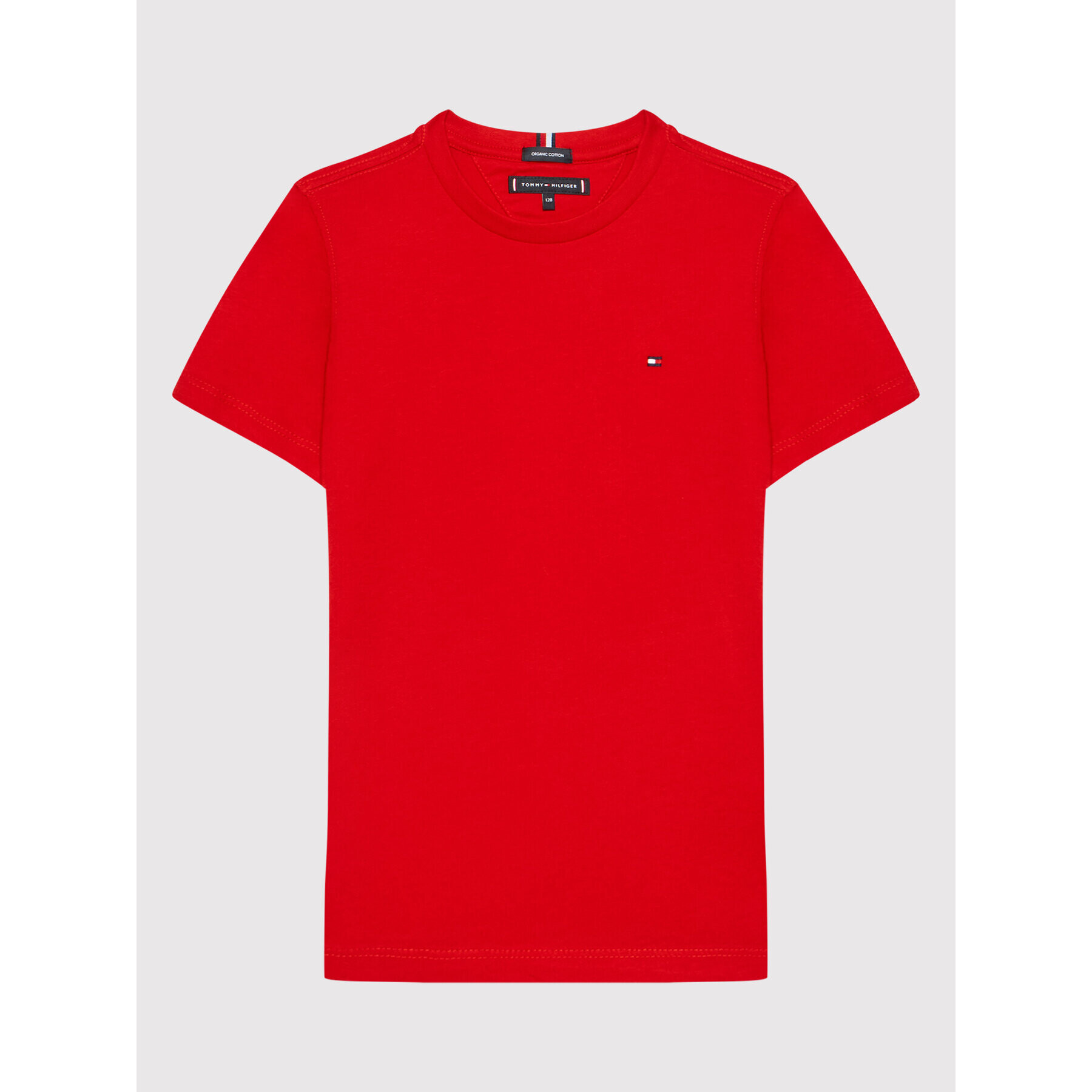 Tommy Hilfiger Тишърт Essential KB0KB06879 D Червен Regular Fit - Pepit.bg