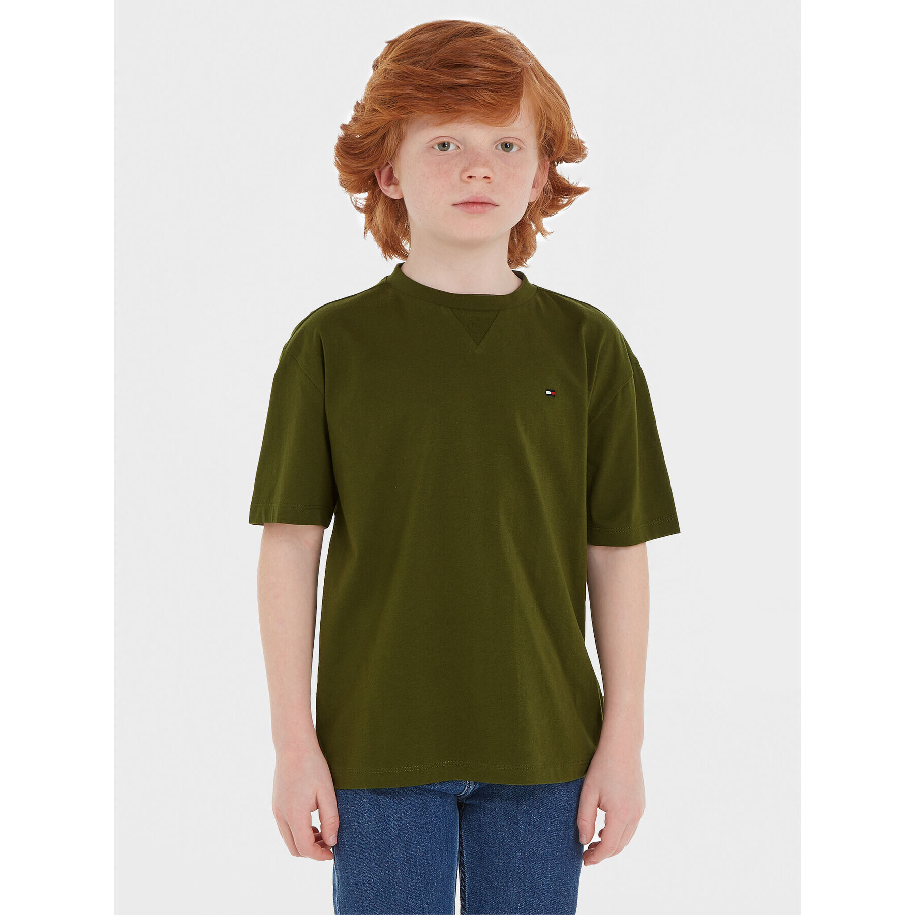 Tommy Hilfiger Тишърт Essential KB0KB08575 M Зелен Regular Fit - Pepit.bg