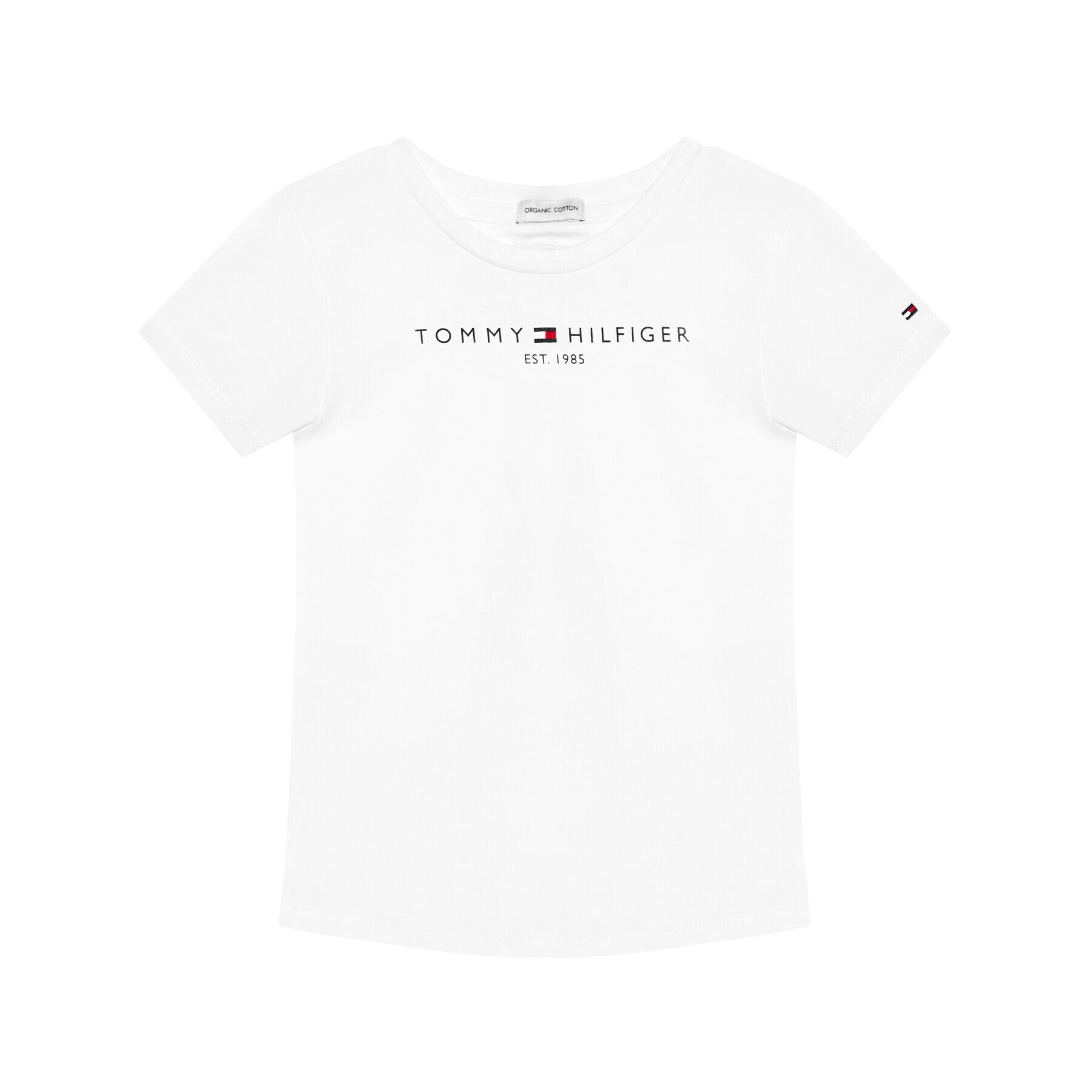 Tommy Hilfiger Тишърт Essential KG0KG05242 D Бял Regular Fit - Pepit.bg