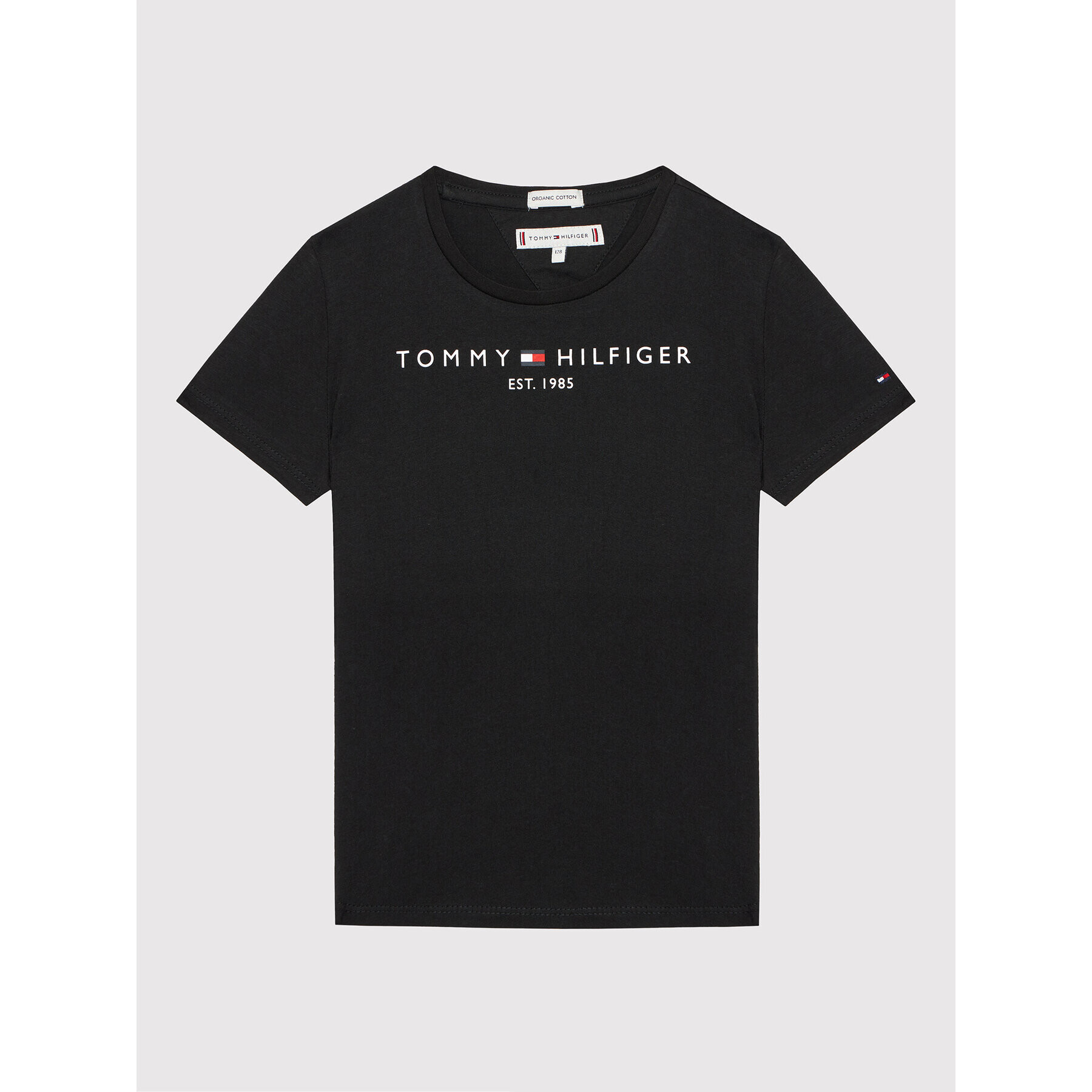 Tommy Hilfiger Тишърт Essential KG0KG05242 D Черен Regular Fit - Pepit.bg