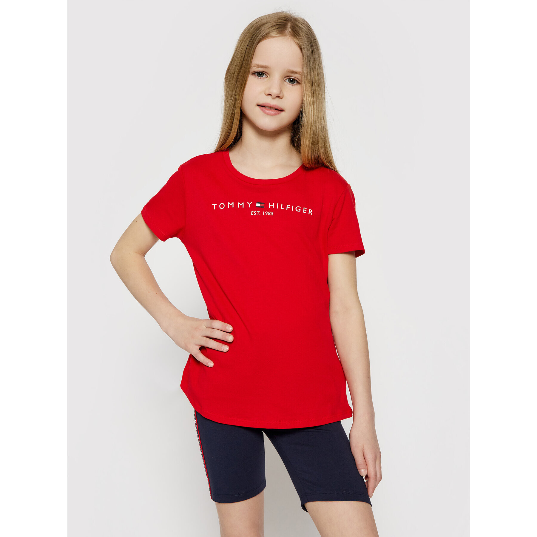 Tommy Hilfiger Тишърт Essential KG0KG05242 D Червен Regular Fit - Pepit.bg