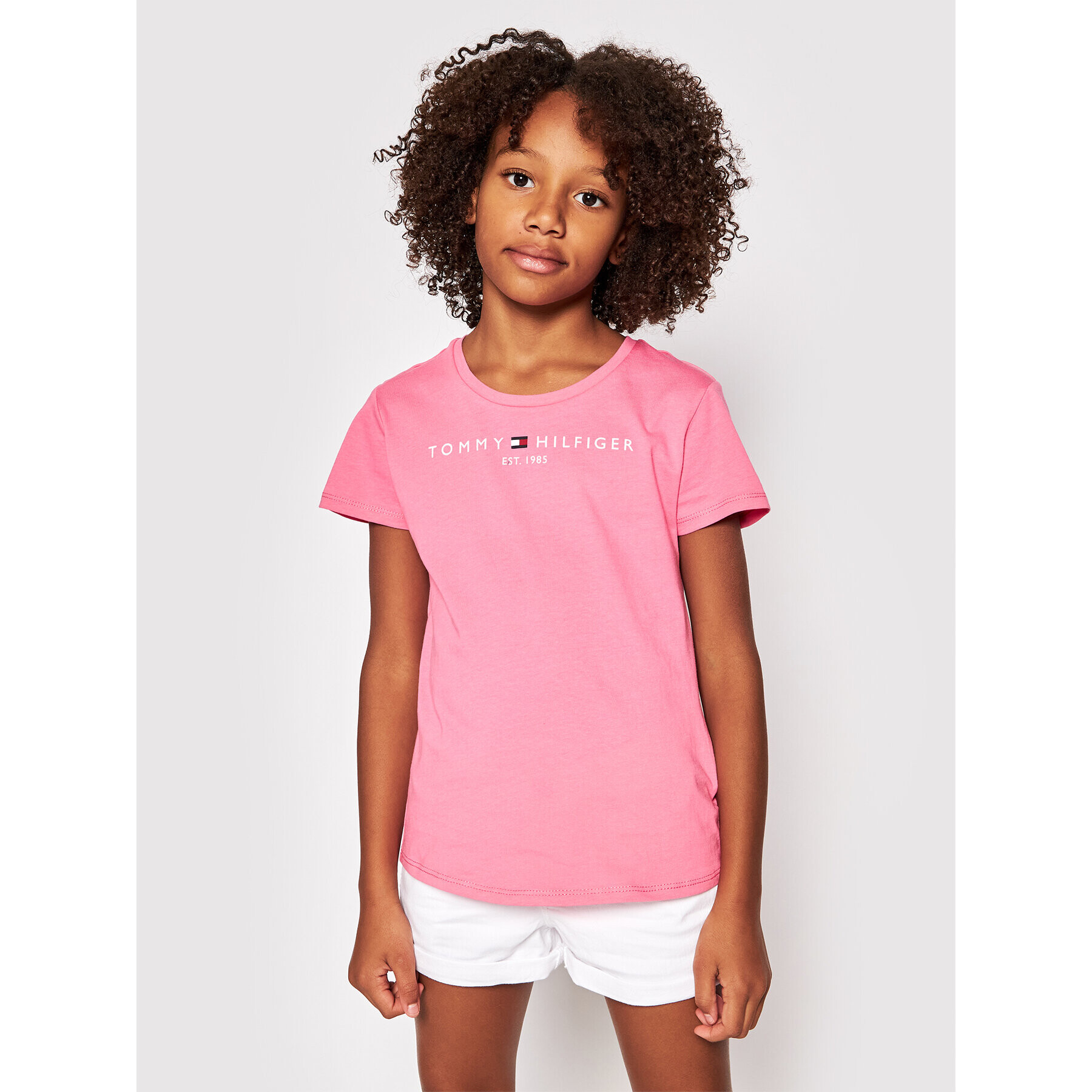 Tommy Hilfiger Тишърт Essential KG0KG05242 D Розов Regular Fit - Pepit.bg