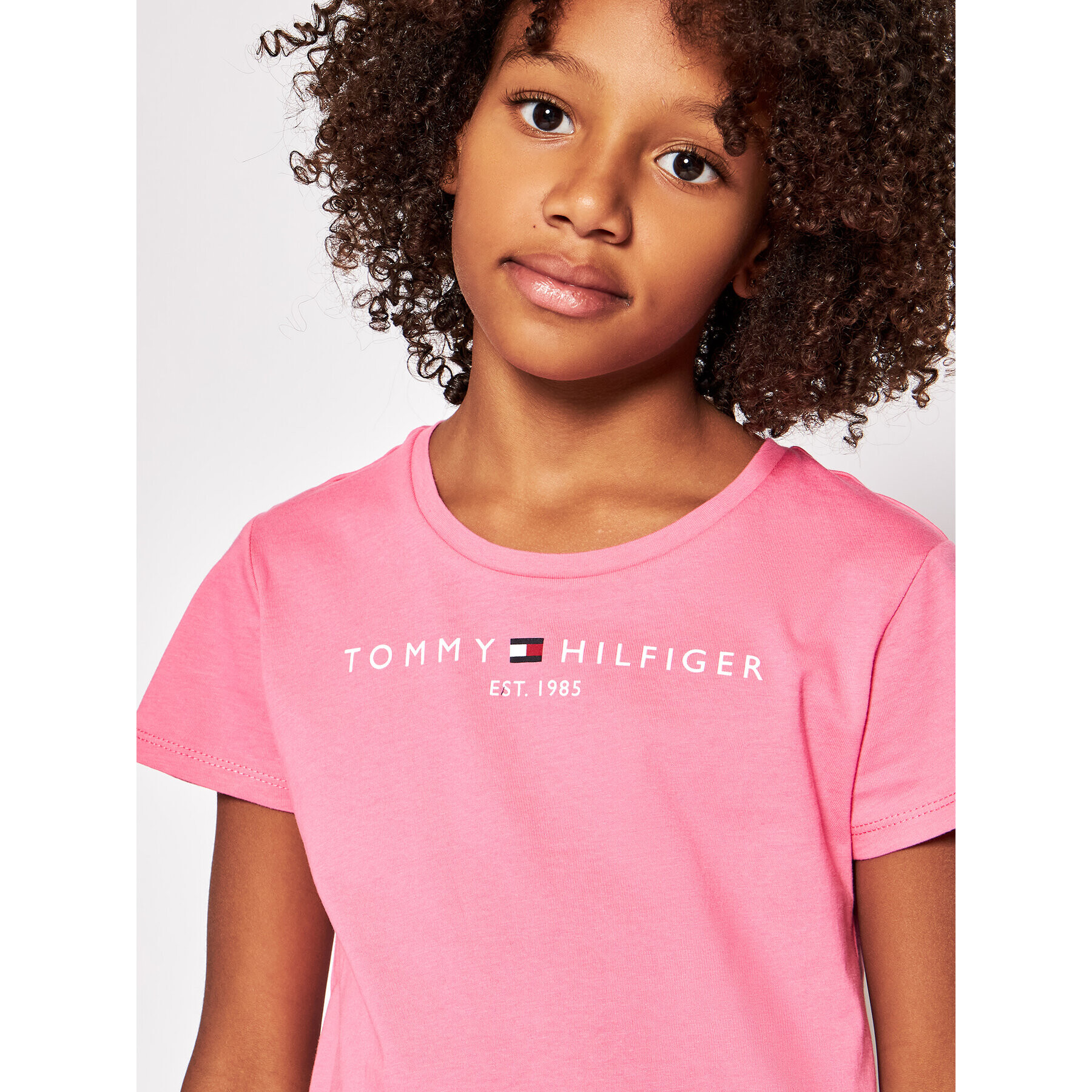 Tommy Hilfiger Тишърт Essential KG0KG05242 D Розов Regular Fit - Pepit.bg