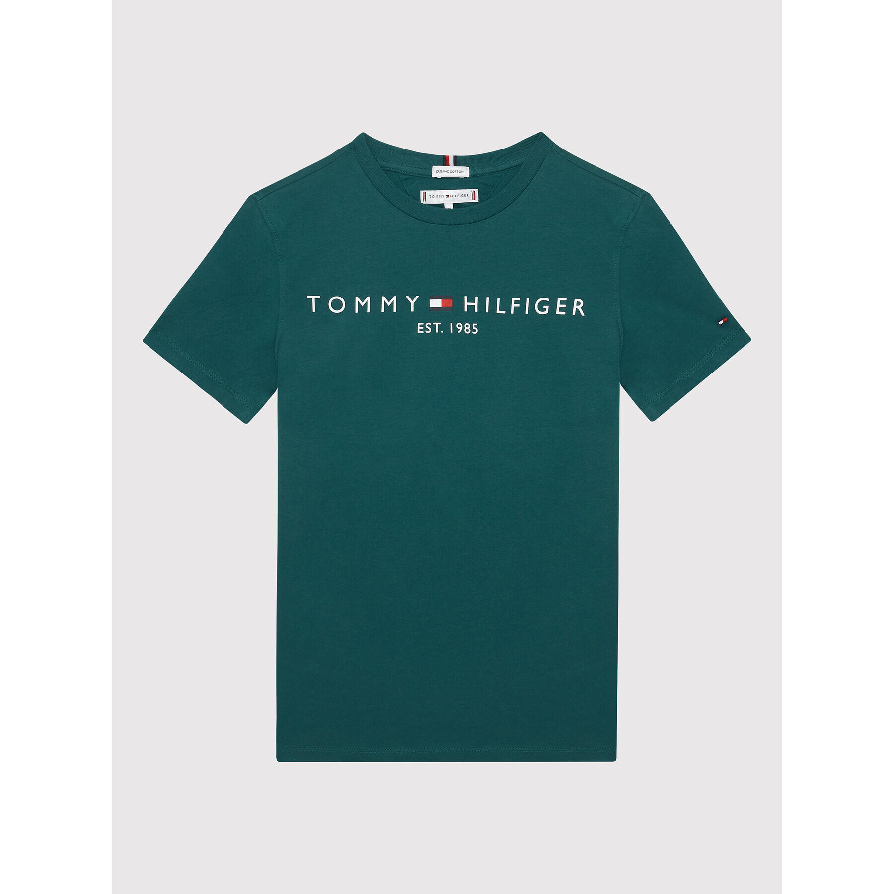 Tommy Hilfiger Тишърт Essential KS0KS00201 Зелен Regular Fit - Pepit.bg