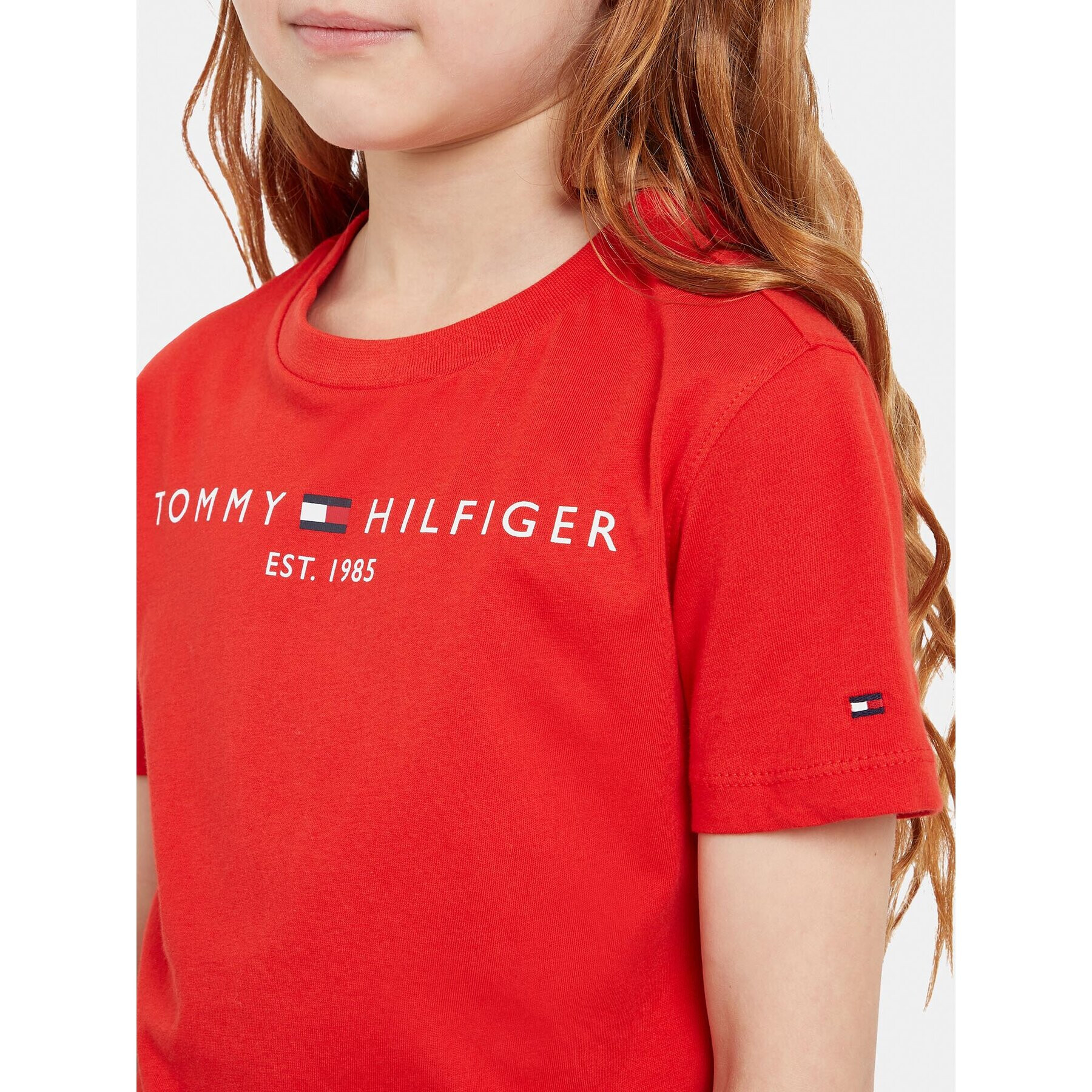 Tommy Hilfiger Тишърт Essential KS0KS00210 S Червен Regular Fit - Pepit.bg