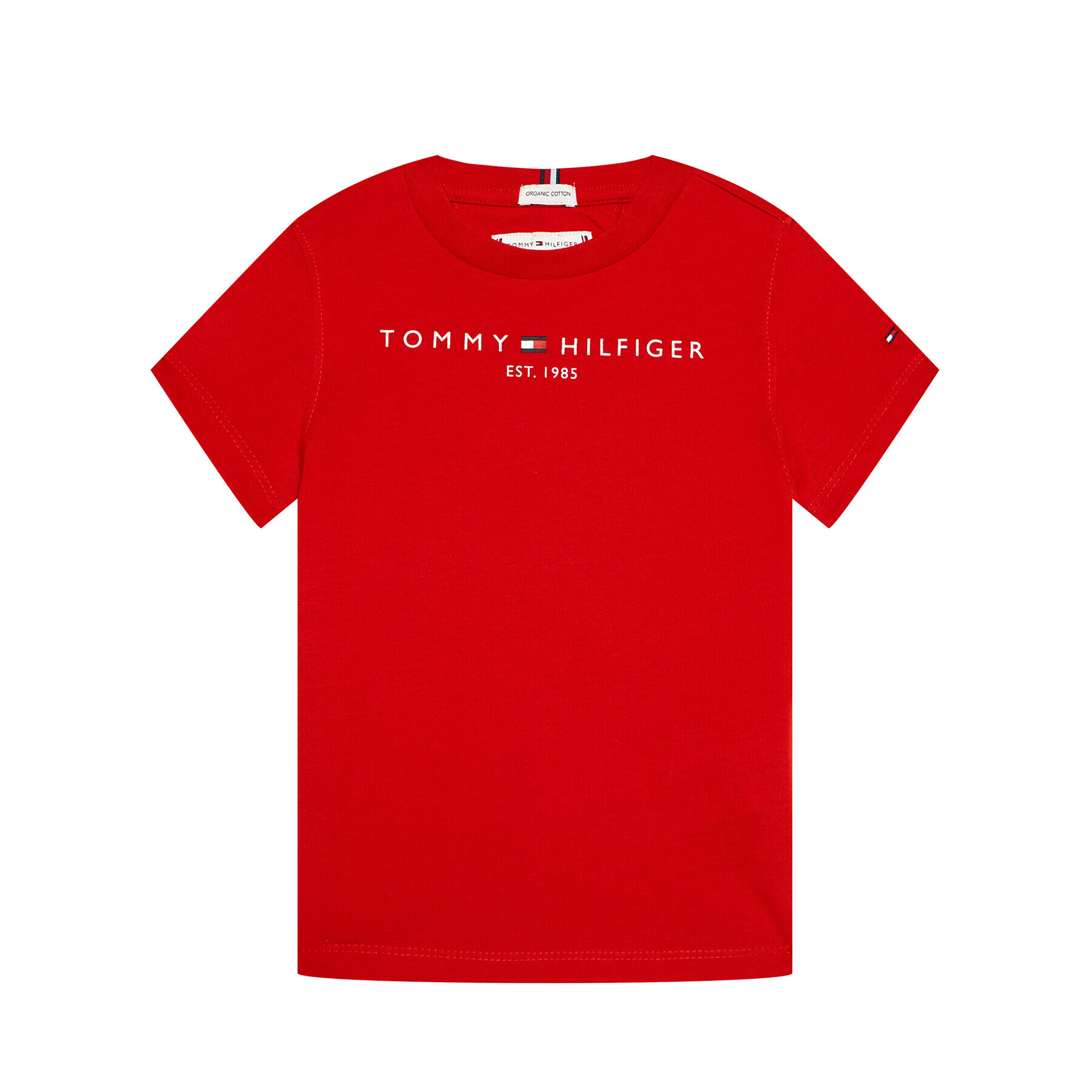 Tommy Hilfiger Тишърт Essential KS0KS00210 S Червен Regular Fit - Pepit.bg