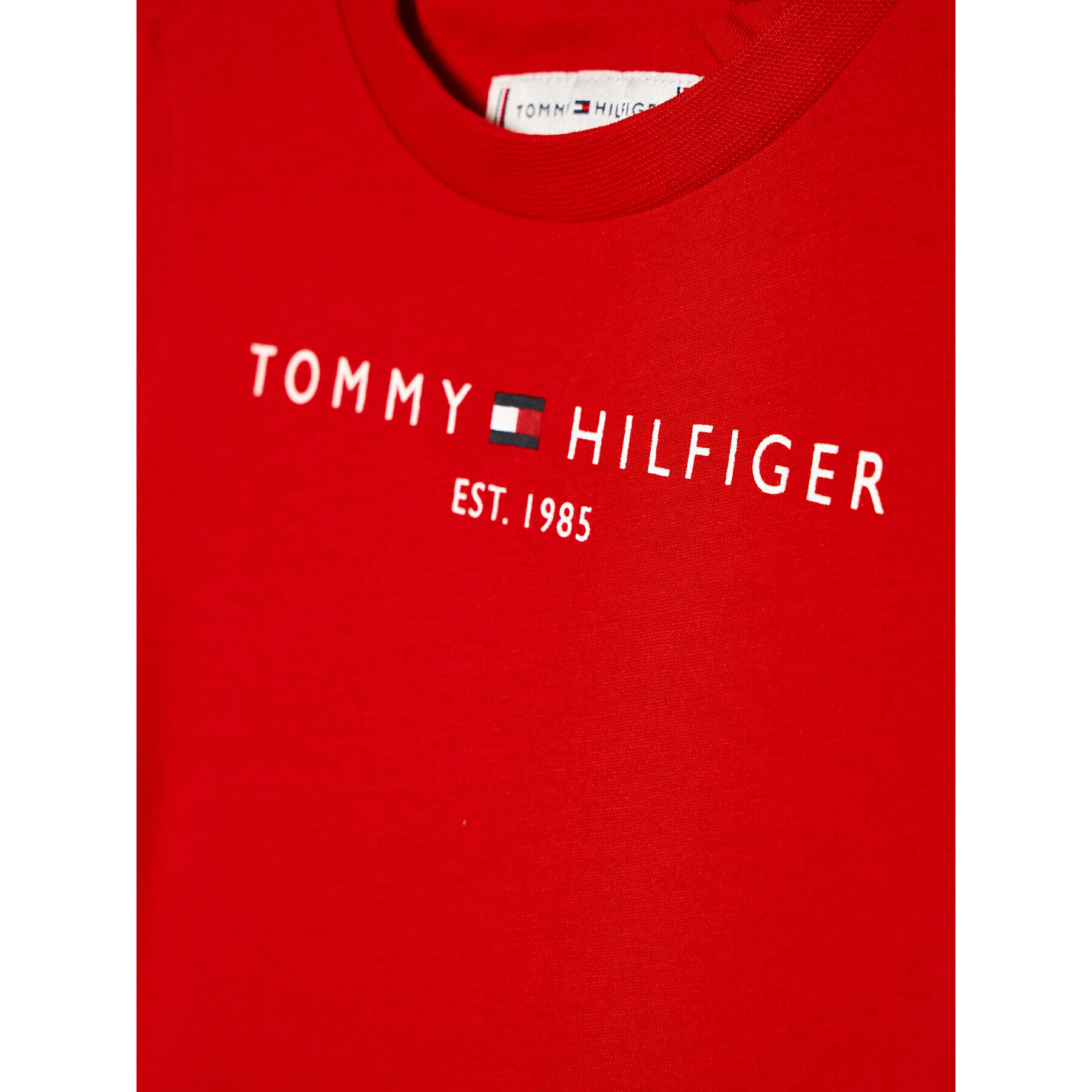 Tommy Hilfiger Тишърт Essential KS0KS00210 S Червен Regular Fit - Pepit.bg