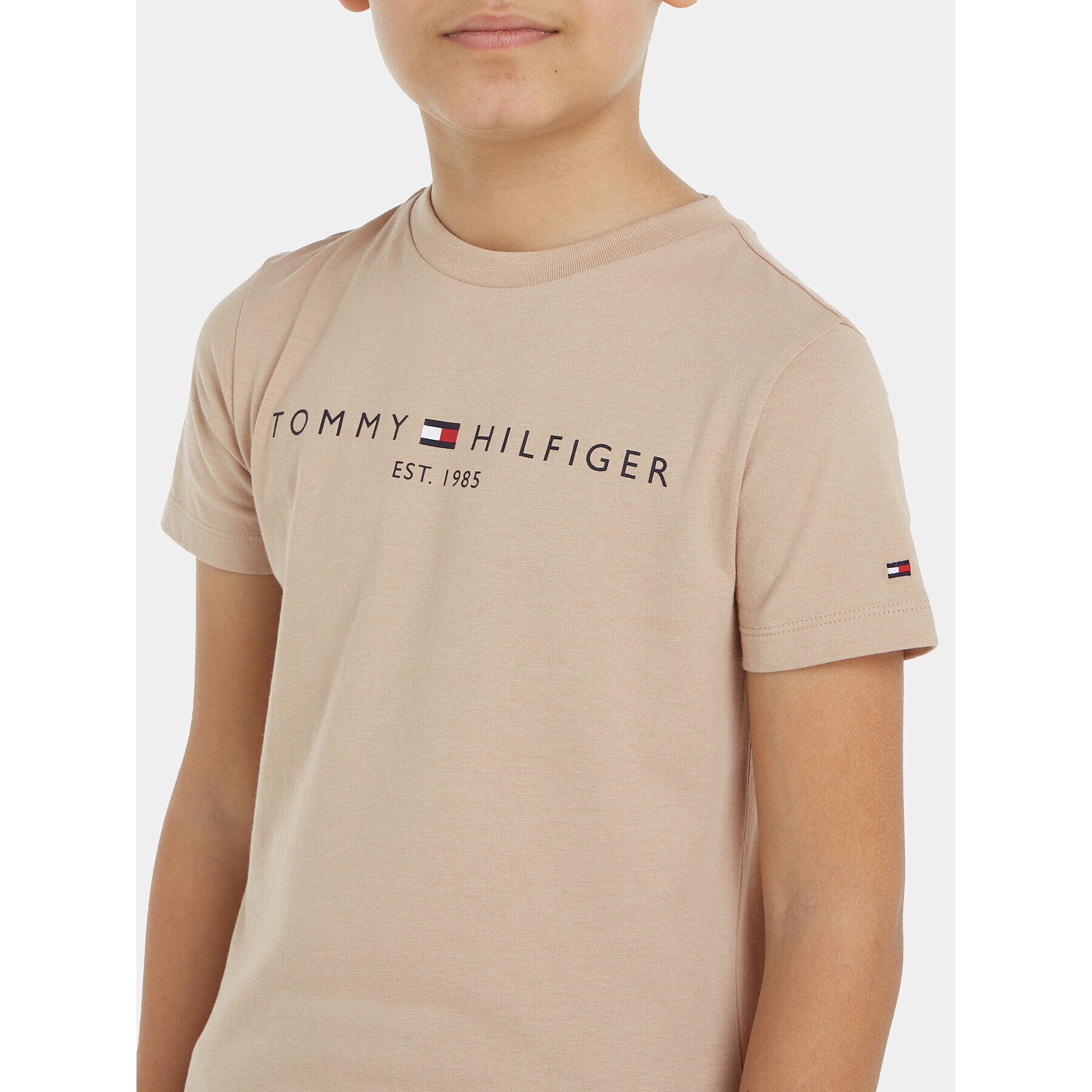 Tommy Hilfiger Тишърт Essential KS0KS00397 Бежов Regular Fit - Pepit.bg