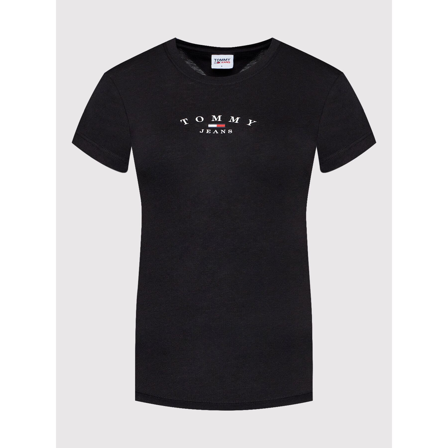 Tommy Hilfiger Тишърт Essential Logo DW0DW11927 Черен Slim Fit - Pepit.bg