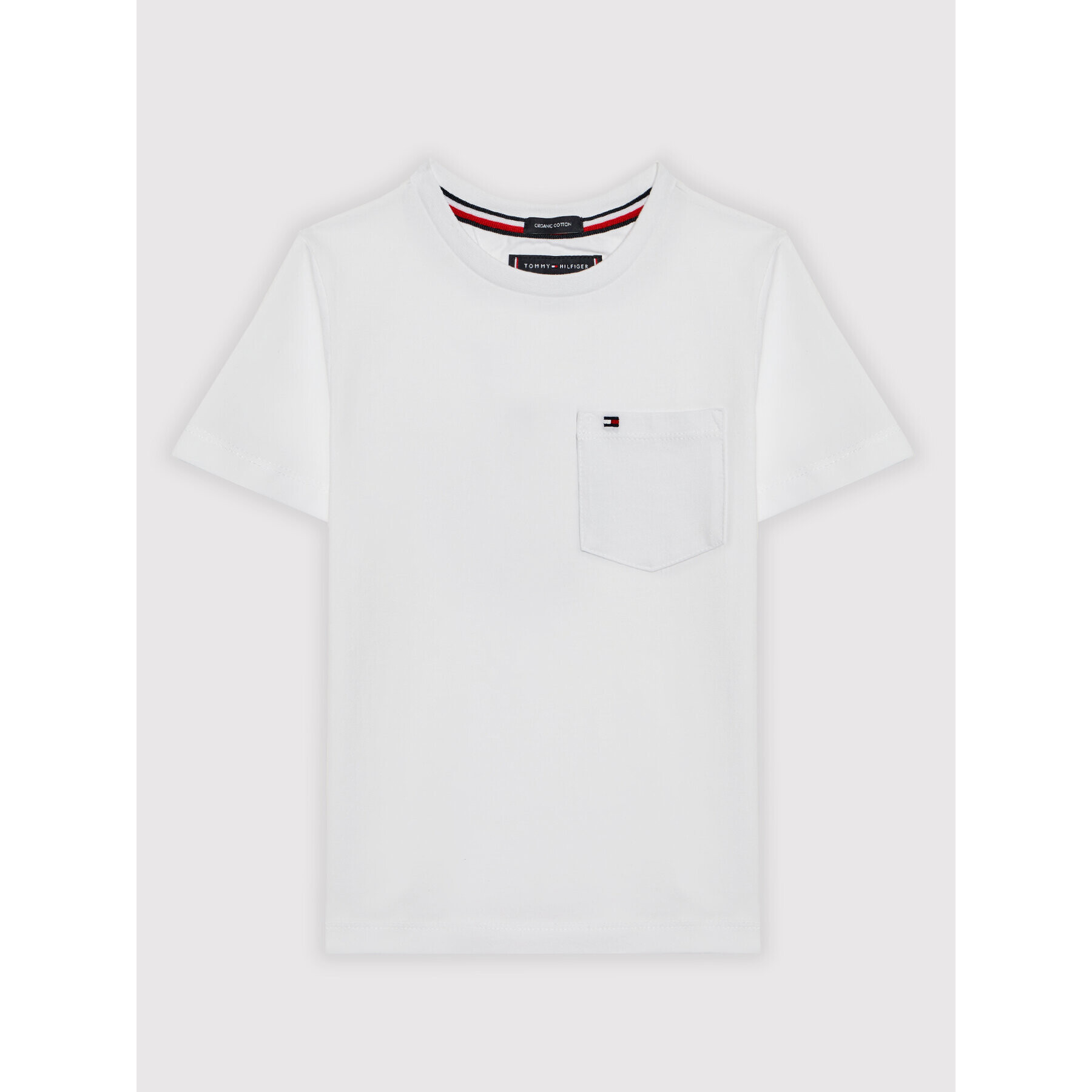 Tommy Hilfiger Тишърт Essential Pocket KB0KB07081 M Бял Regular Fit - Pepit.bg