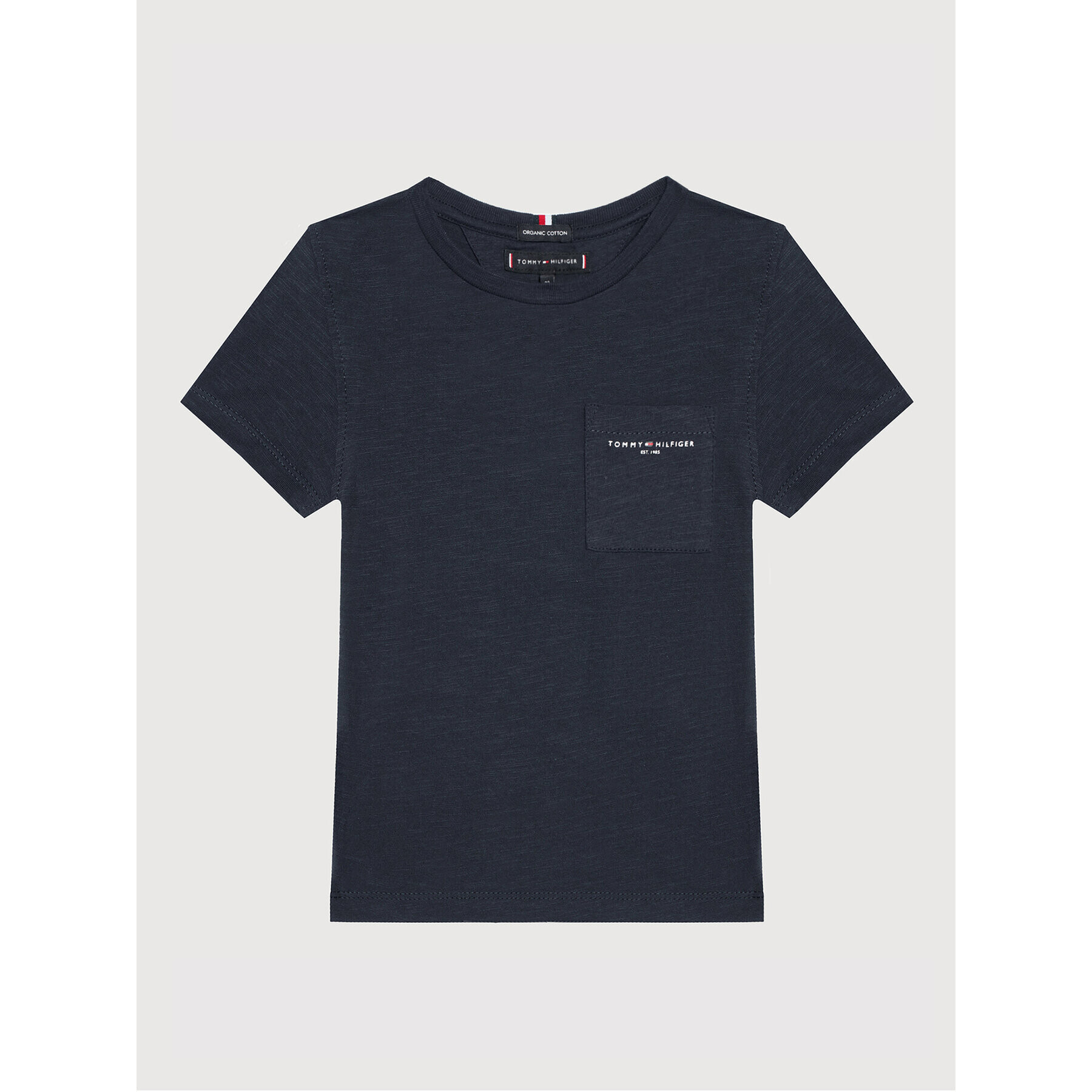 Tommy Hilfiger Тишърт Essential Slub Pocket KB0KB06685 D Тъмносин Regular Fit - Pepit.bg