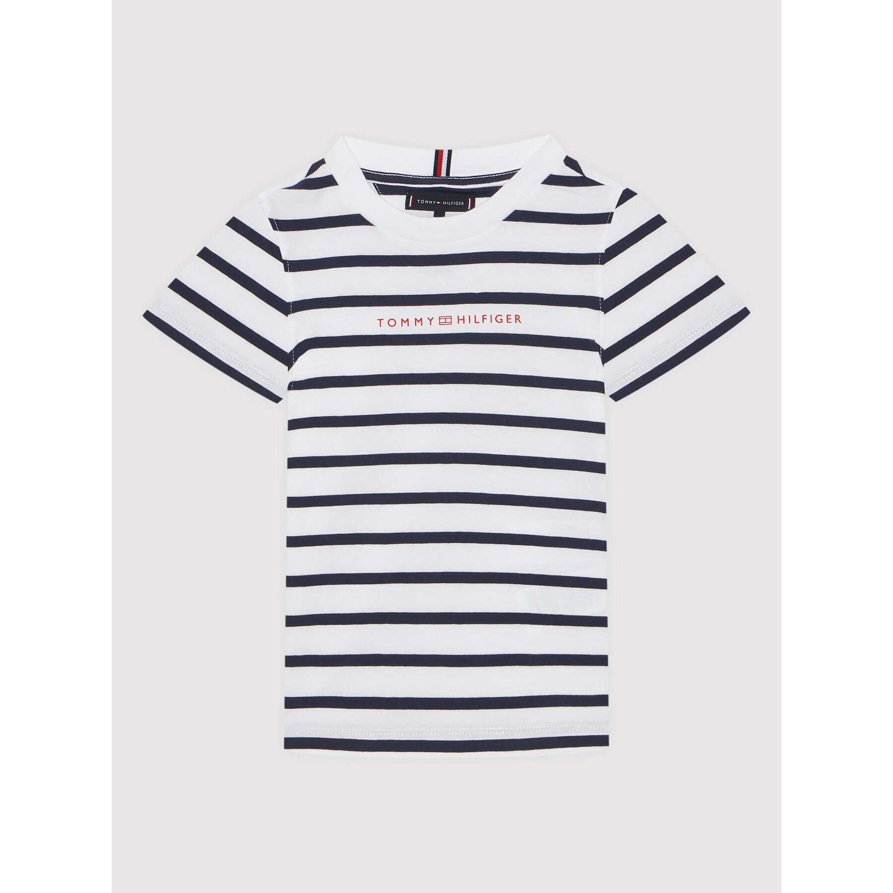 Tommy Hilfiger Тишърт Essential Stripe KB0KB07278 M Бял Regular Fit - Pepit.bg