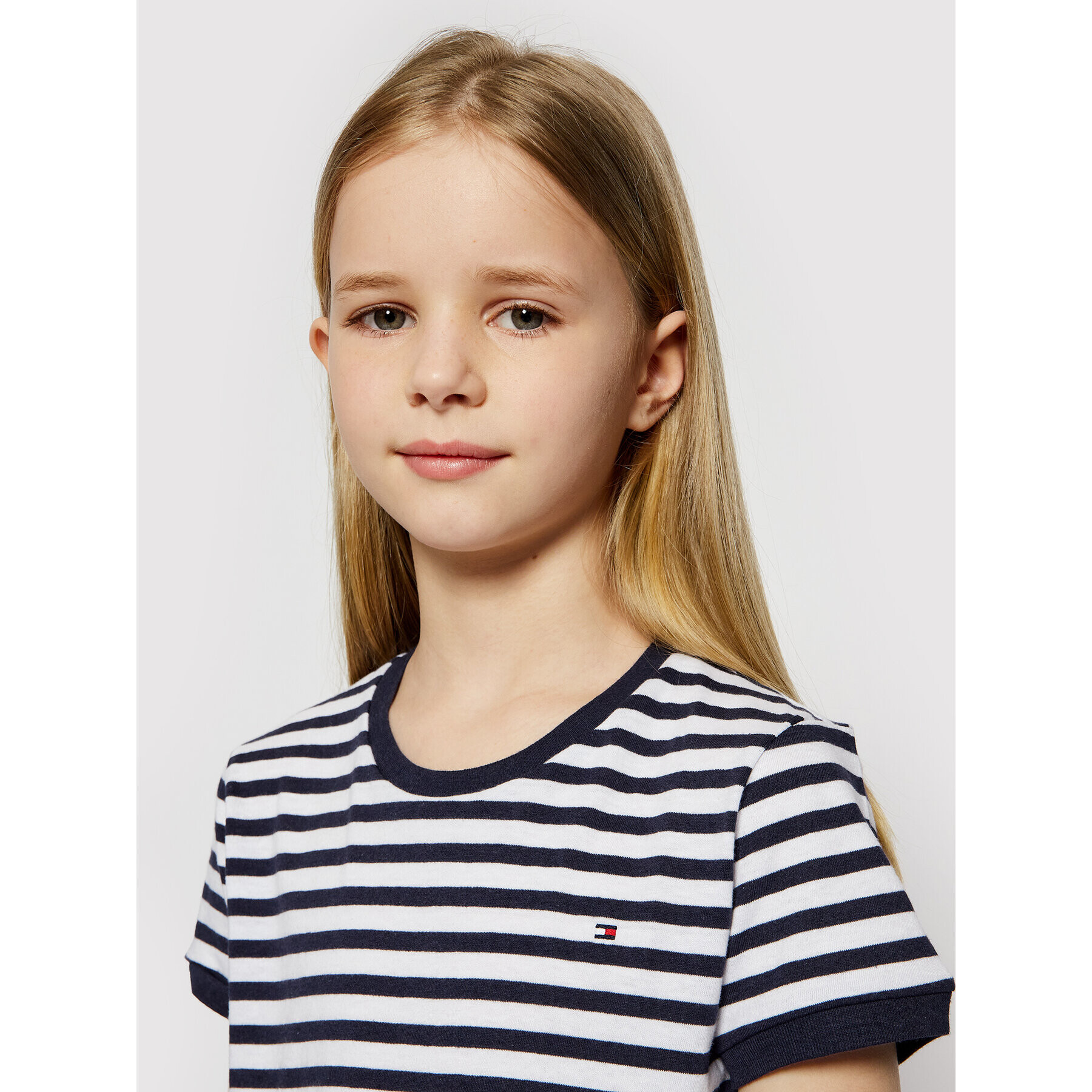 Tommy Hilfiger Тишърт Essential Stripe KG0KG05766 D Тъмносин Regular Fit - Pepit.bg