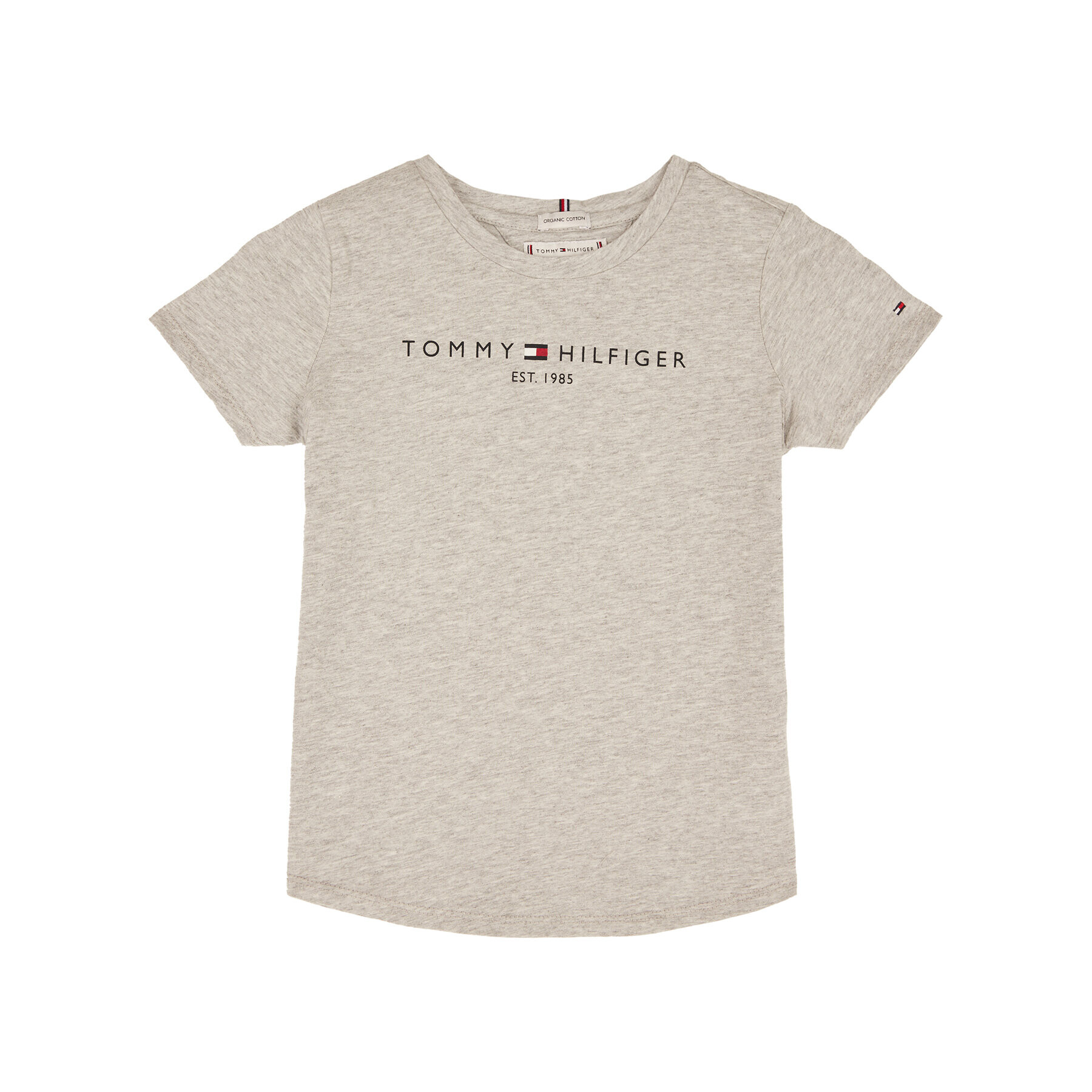 Tommy Hilfiger Тишърт Essential Tee KG0KG05023 D Сив Regular Fit - Pepit.bg