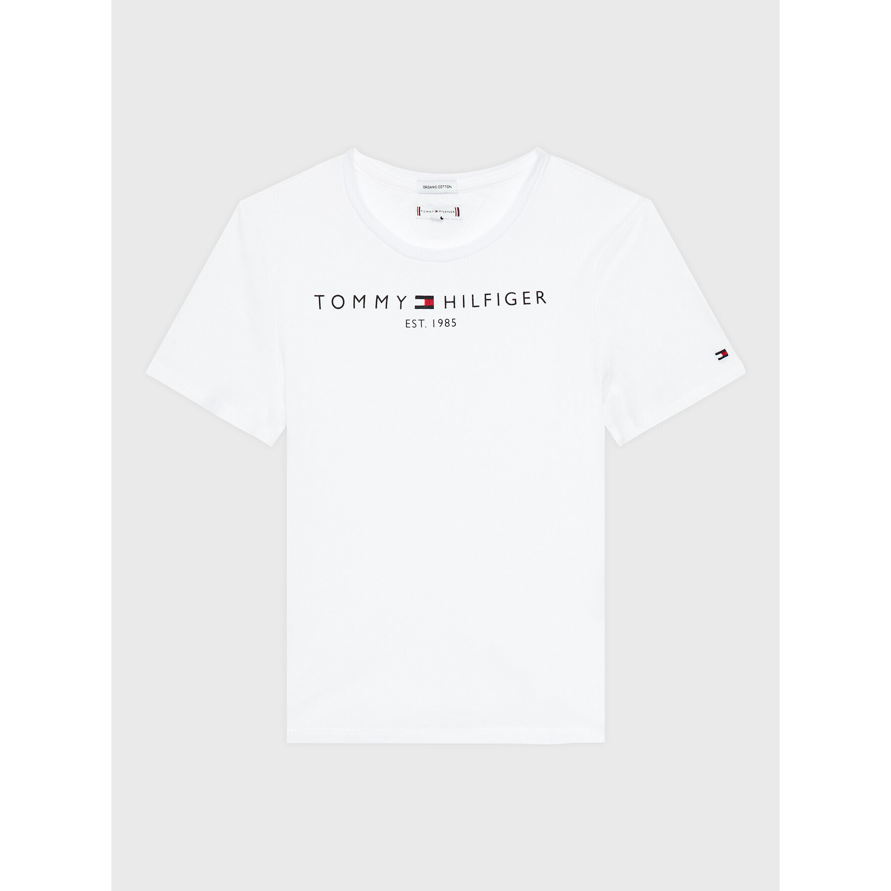 Tommy Hilfiger Тишърт Essential Tee KG0KG06585 M Бял Regular Fit - Pepit.bg