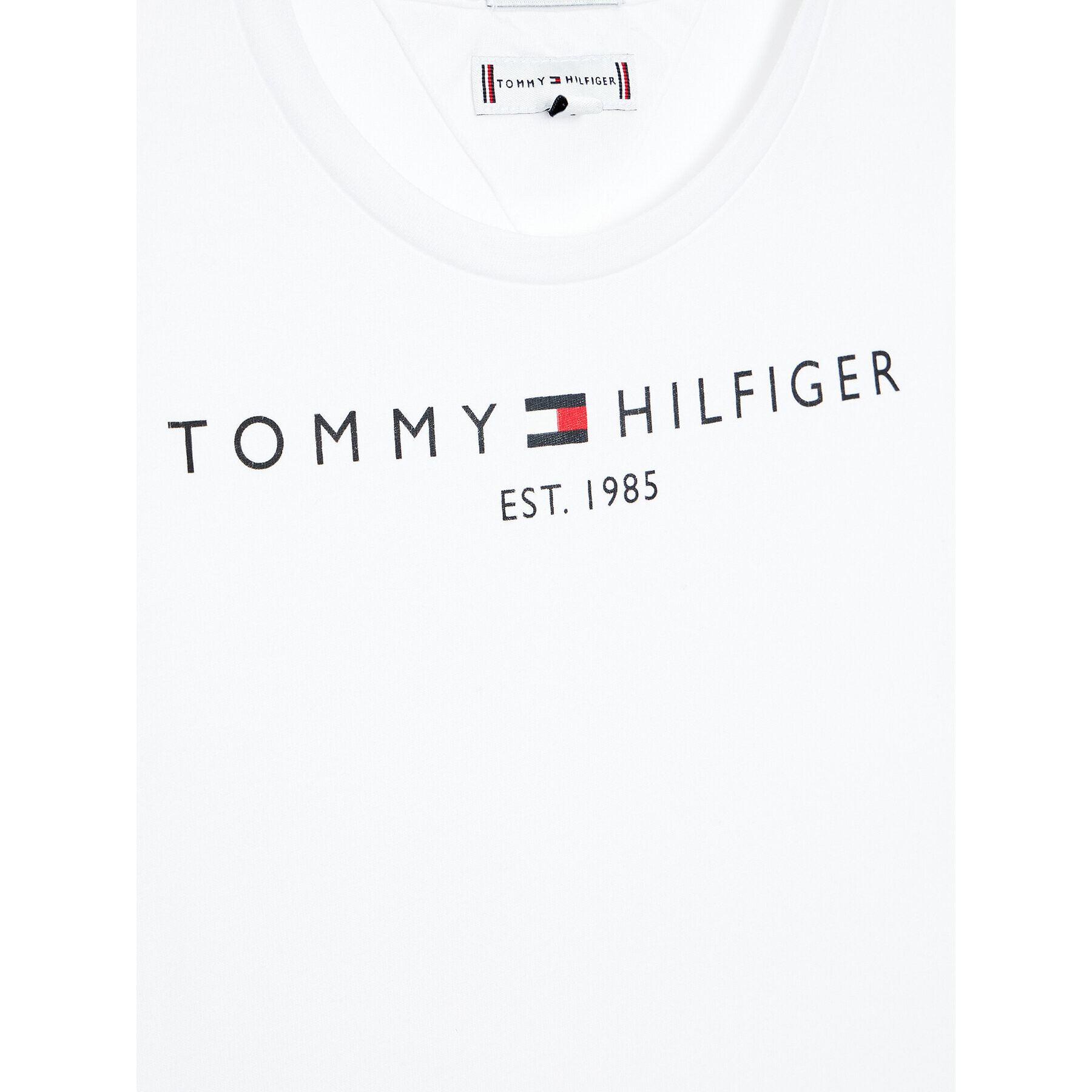 Tommy Hilfiger Тишърт Essential Tee KG0KG06585 M Бял Regular Fit - Pepit.bg