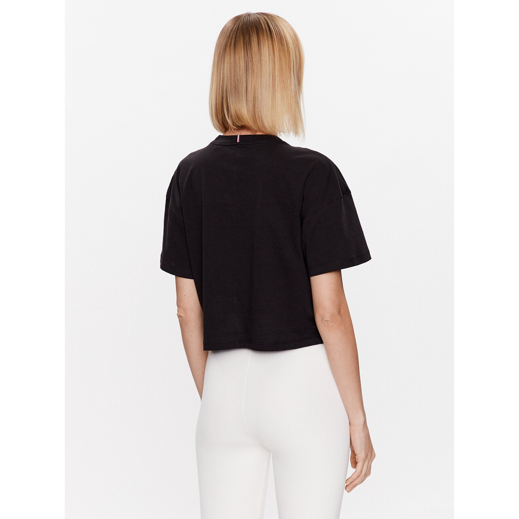 Tommy Hilfiger Тишърт Essentials S10S101670 Черен Cropped Fit - Pepit.bg
