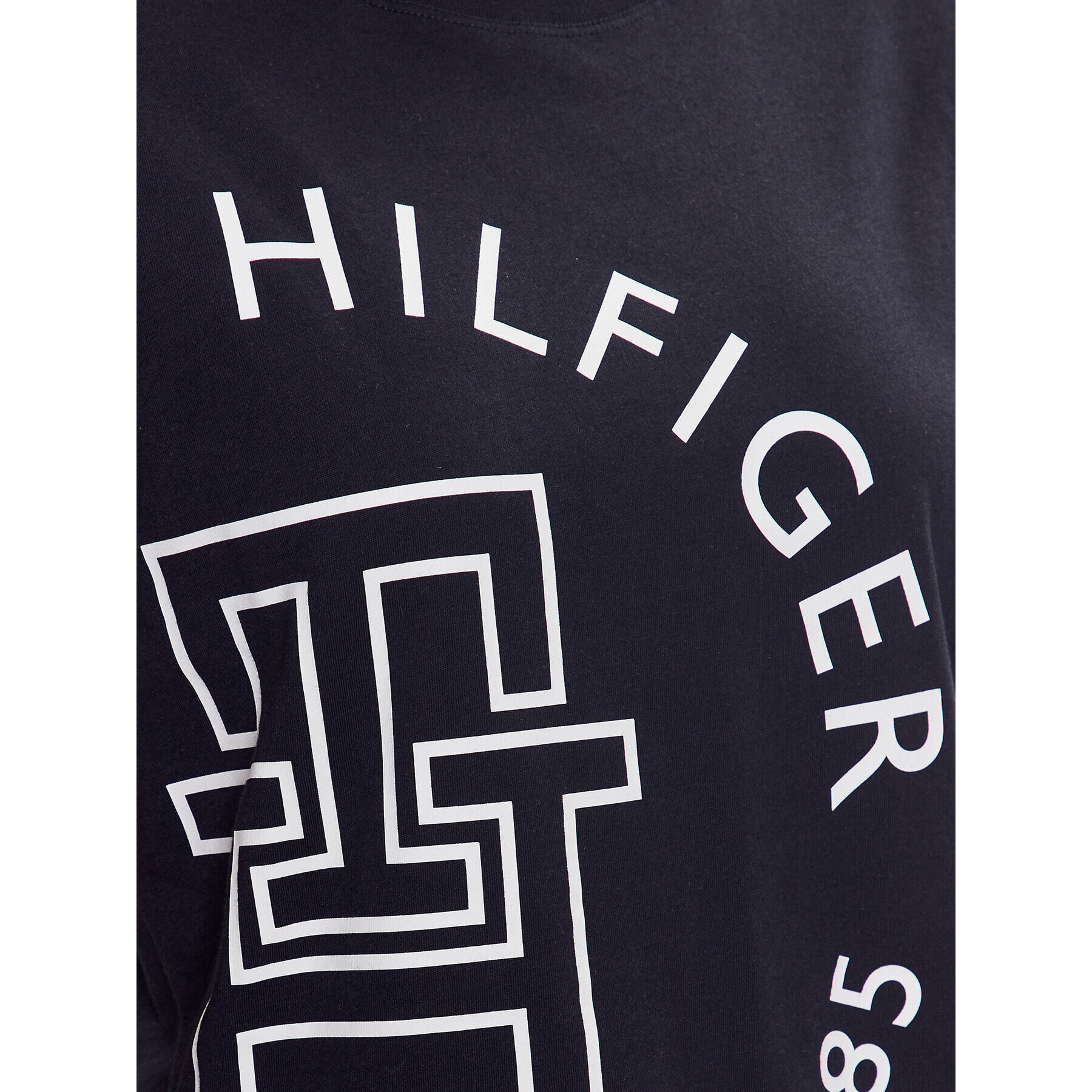 Tommy Hilfiger Тишърт Exploded WW0WW40051 Тъмносин Regular Fit - Pepit.bg