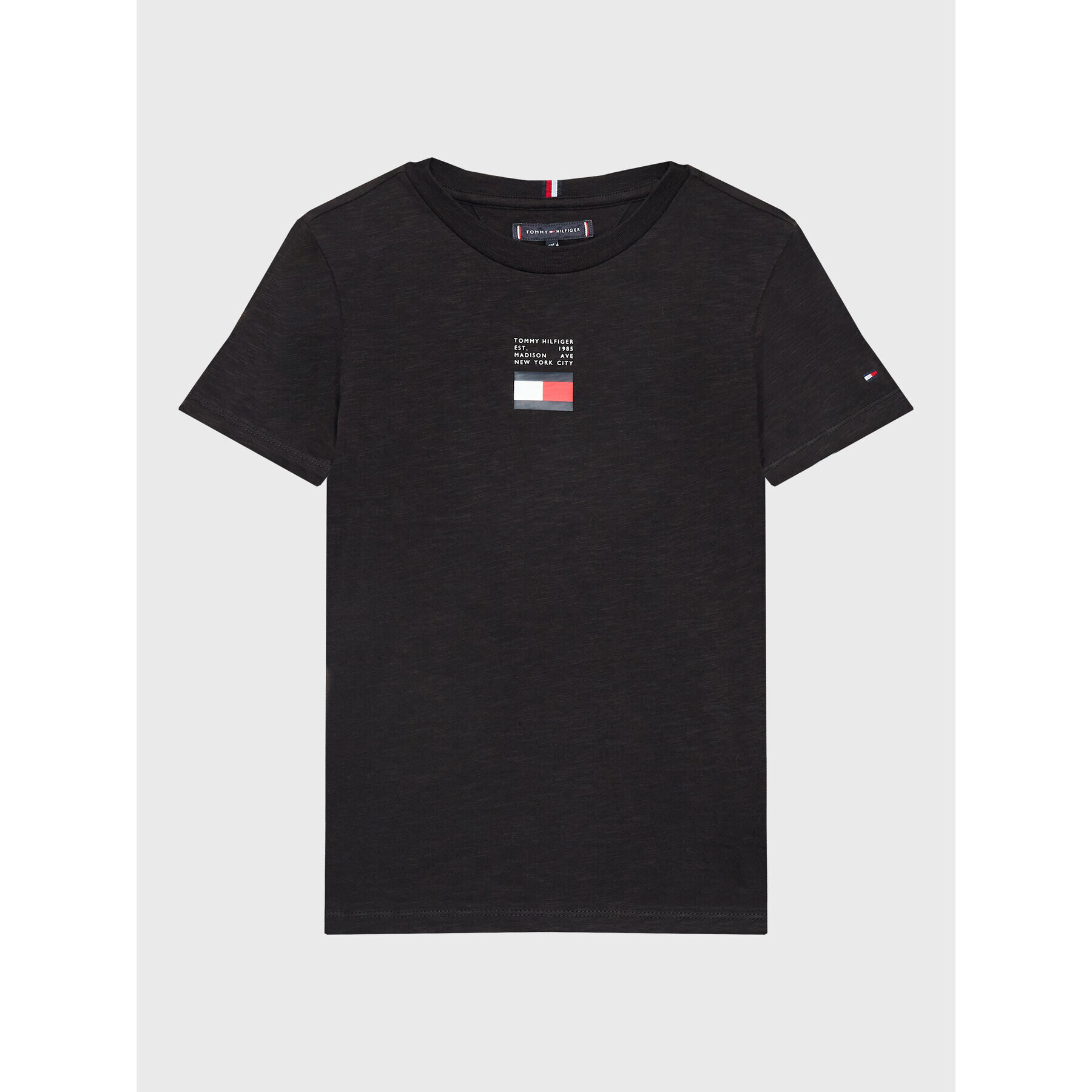 Tommy Hilfiger Тишърт Flag KB0KB08033 D Черен Regular Fit - Pepit.bg