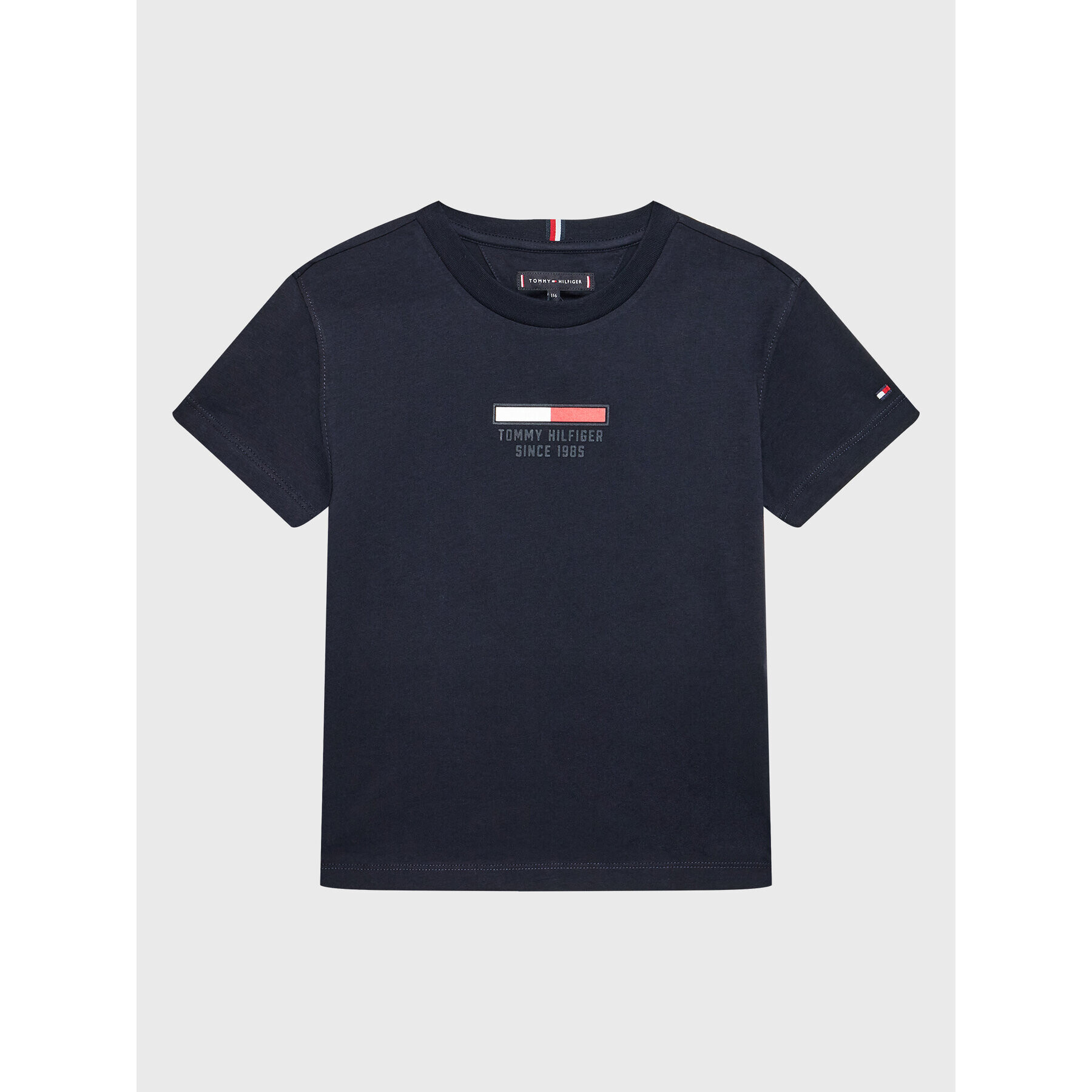 Tommy Hilfiger Тишърт Flag Logo KB0KB07588 Тъмносин Regular Fit - Pepit.bg