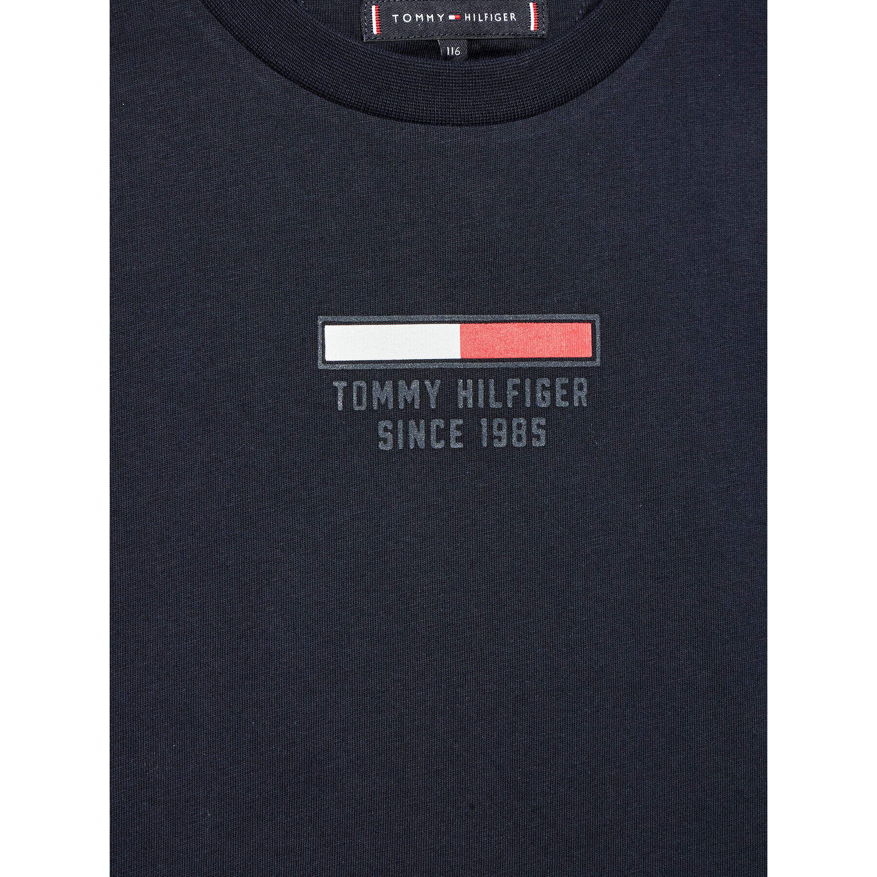 Tommy Hilfiger Тишърт Flag Logo KB0KB07588 Тъмносин Regular Fit - Pepit.bg