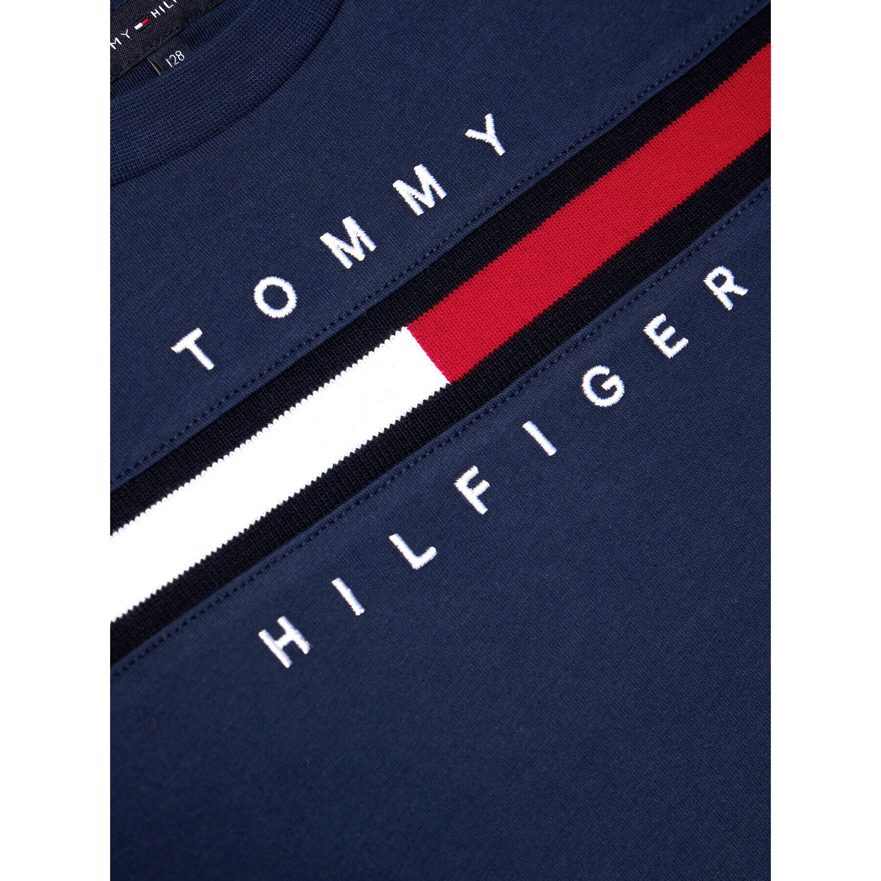 Tommy Hilfiger Тишърт Flag Rib Insert KB0KB06532 D Тъмносин Regular Fit - Pepit.bg