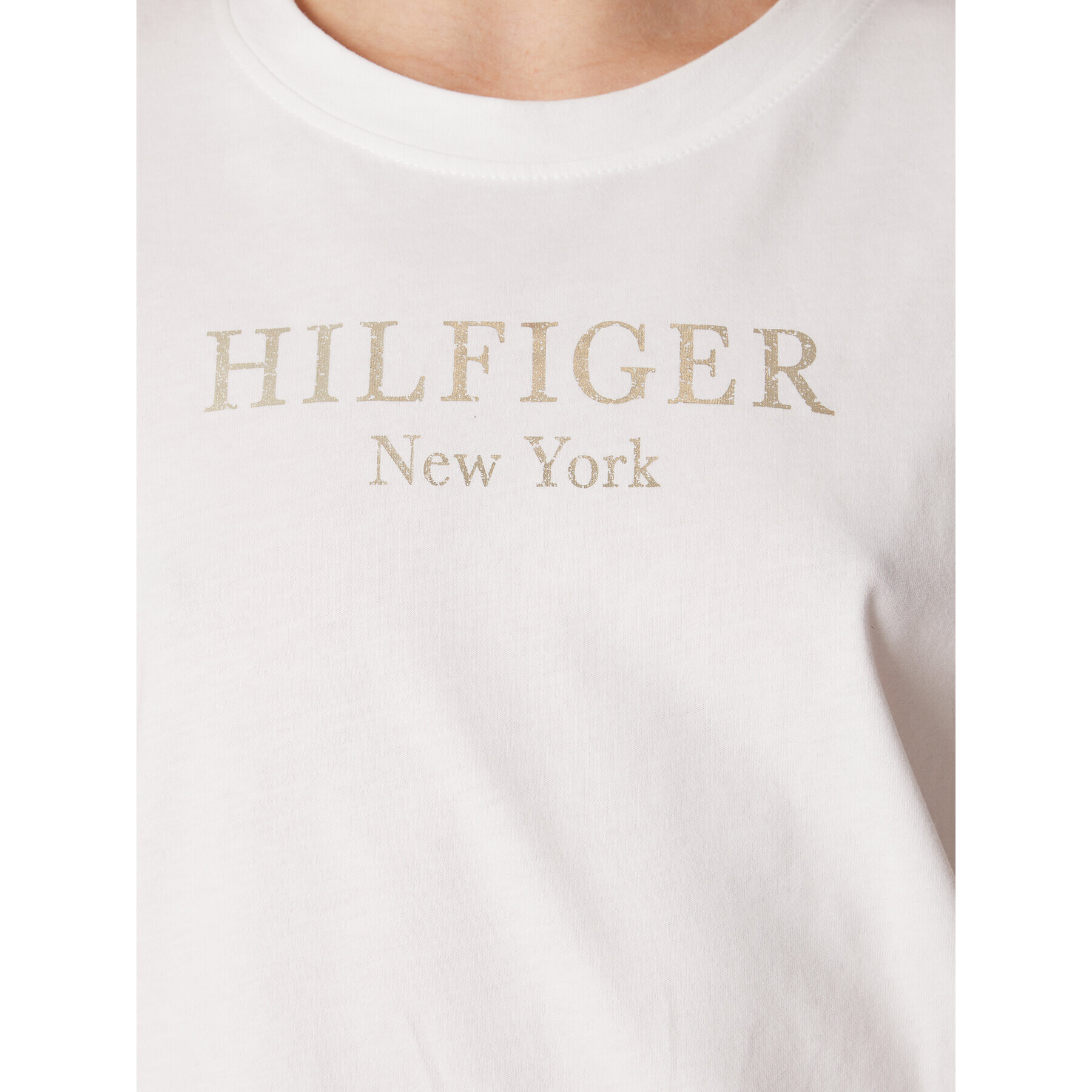 Tommy Hilfiger Тишърт Foil WW0WW37194 Бял Regular Fit - Pepit.bg