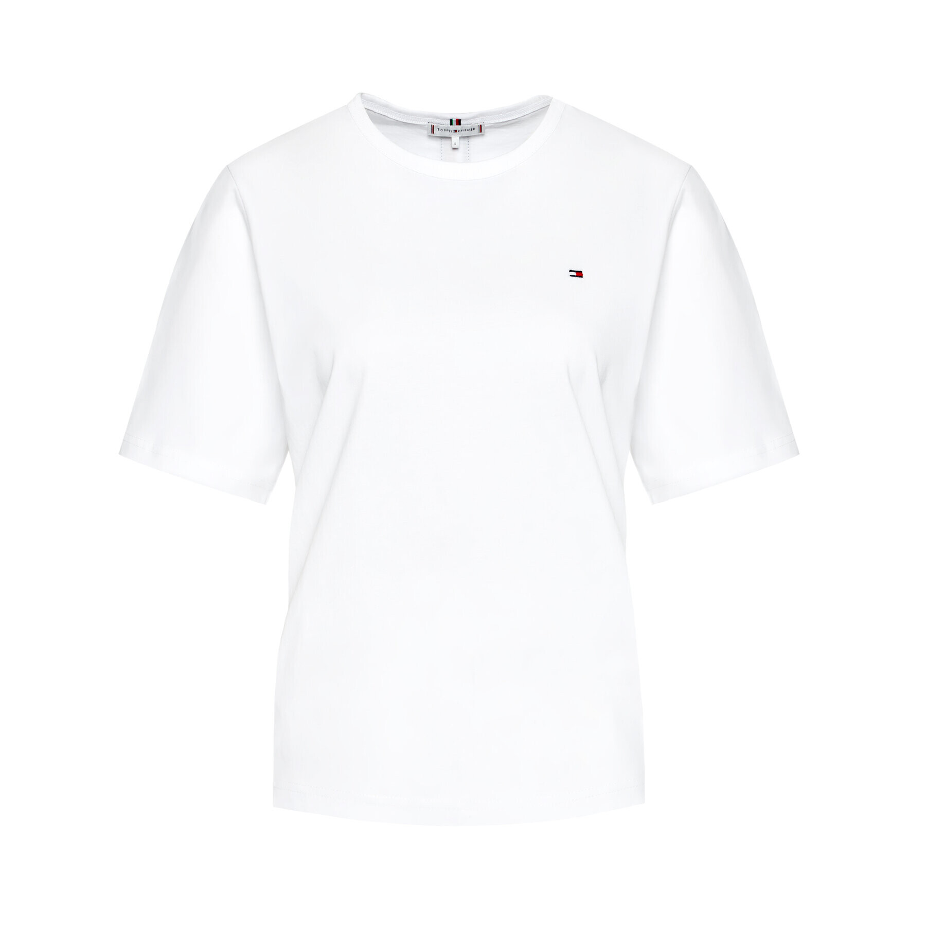 Tommy Hilfiger Тишърт Glb Stp Open WW0WW30469 Бял Relaxed Fit - Pepit.bg