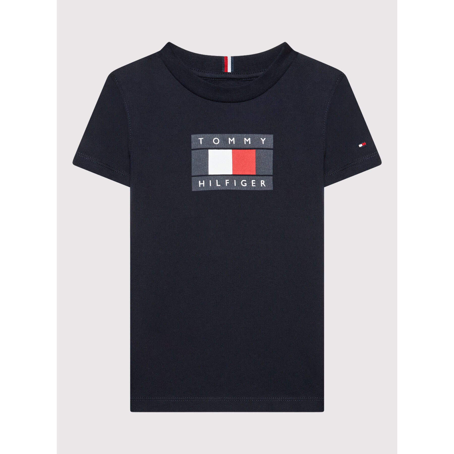 Tommy Hilfiger Тишърт Global Stripe Flag KB0KB07602 Тъмносин Regular Fit - Pepit.bg