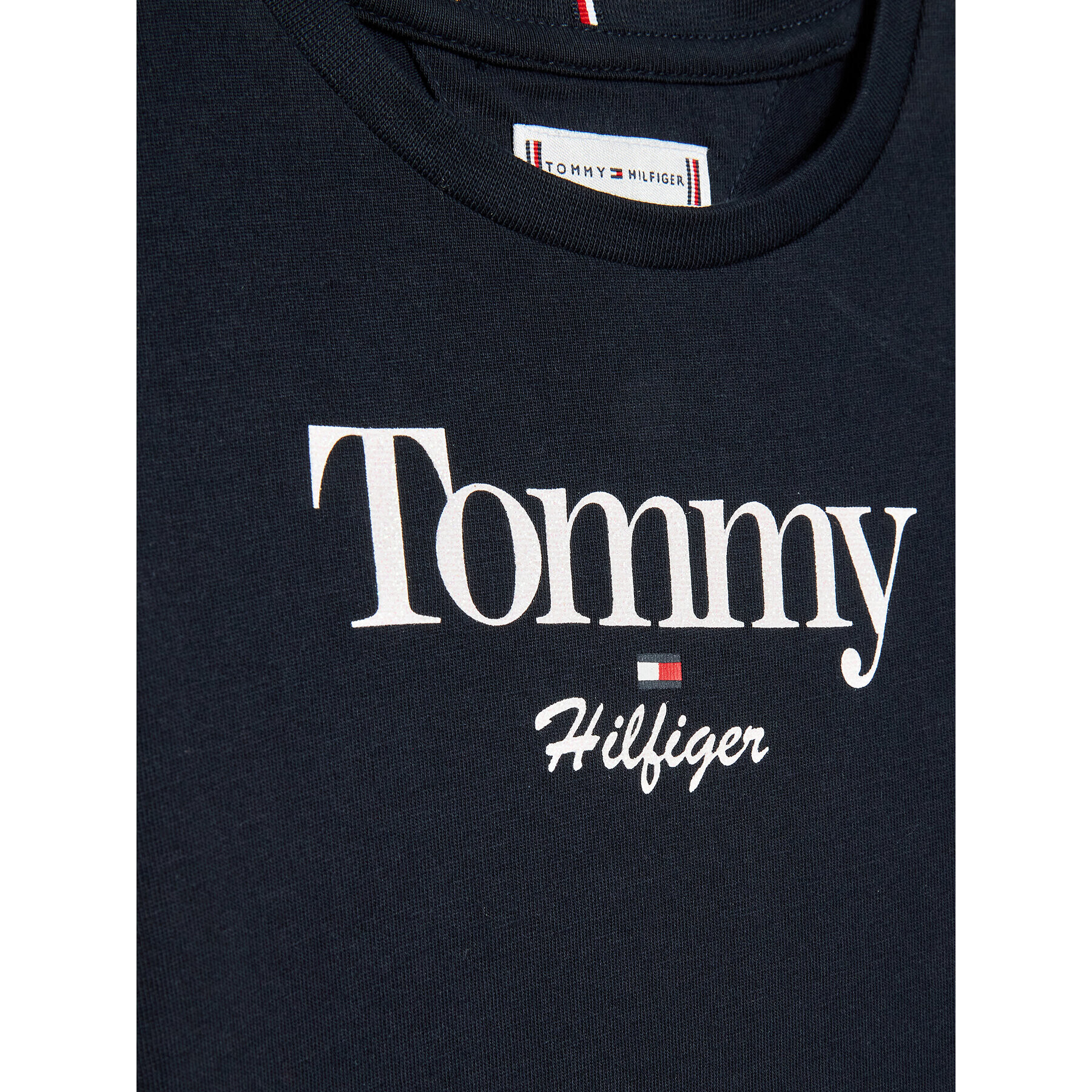 Tommy Hilfiger Тишърт Graphic Glitter KG0KG06821 M Тъмносин Regular Fit - Pepit.bg