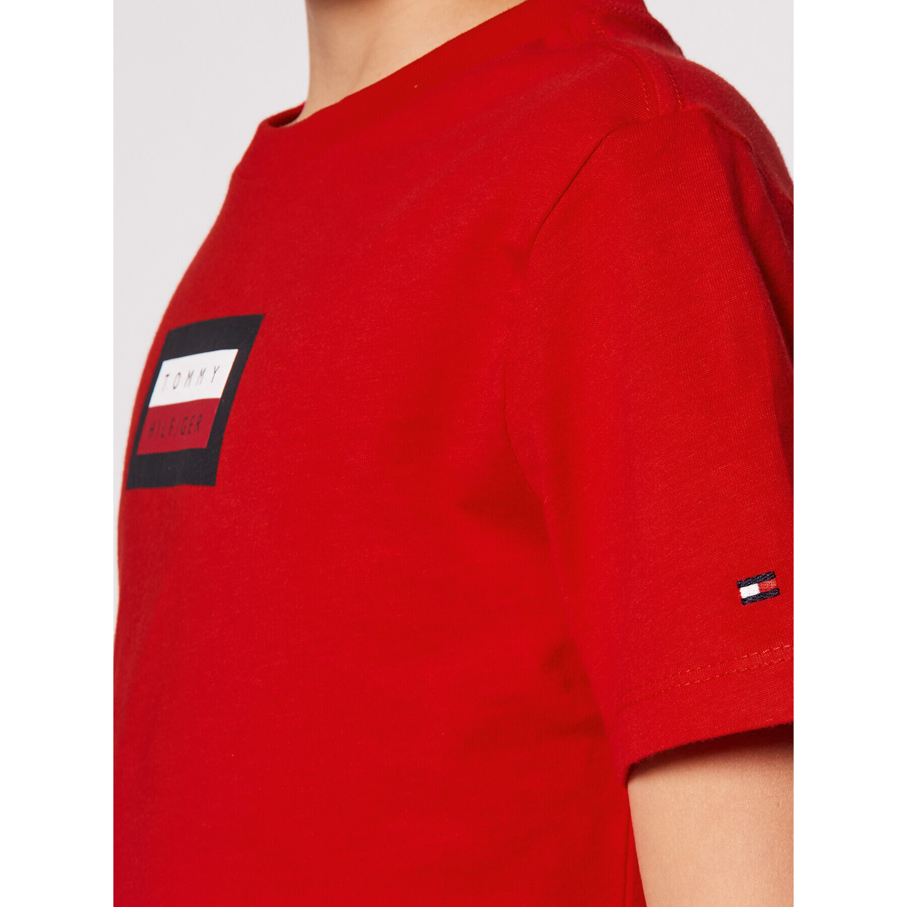 Tommy Hilfiger Тишърт Graphic KB0KB06518 D Червен Regular Fit - Pepit.bg