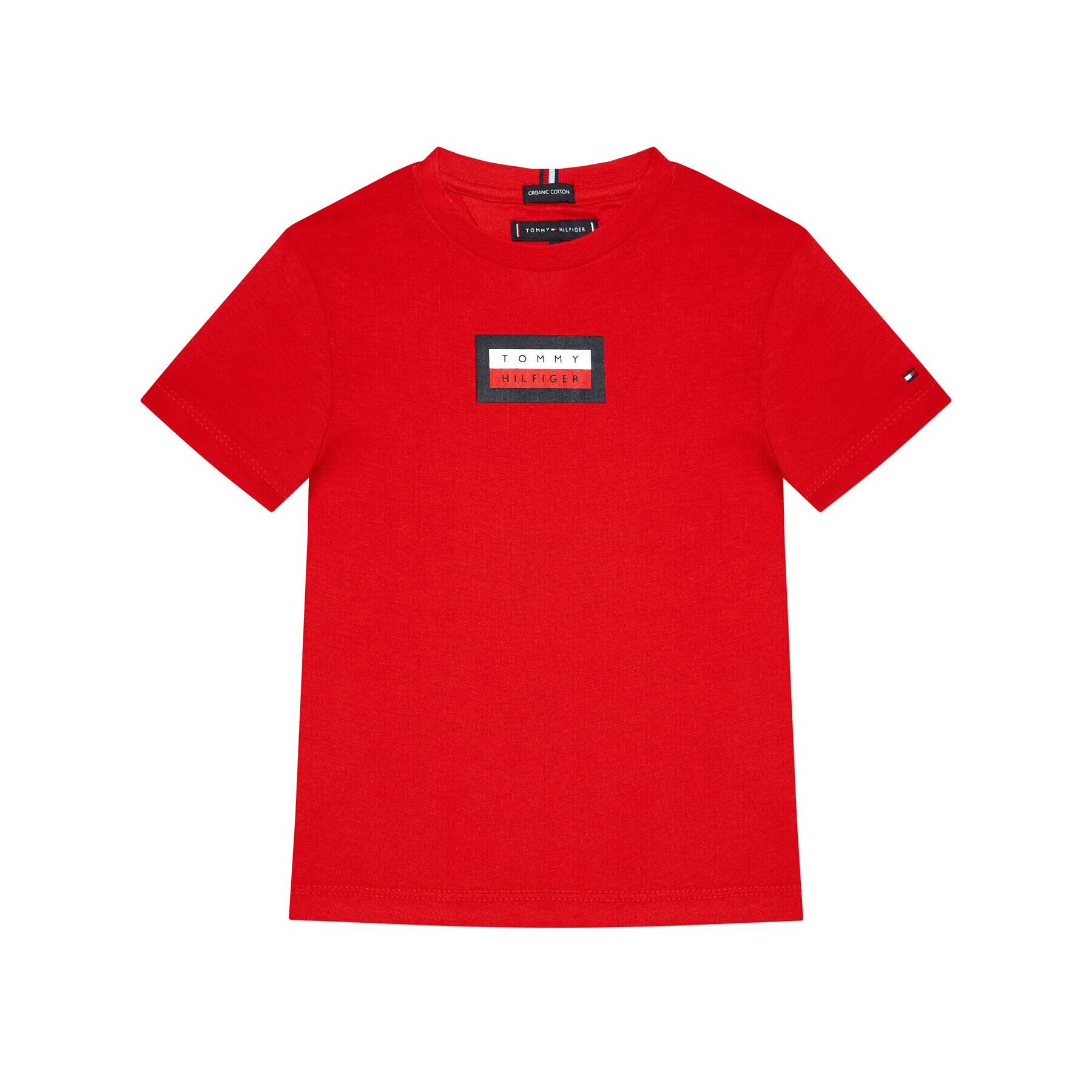 Tommy Hilfiger Тишърт Graphic KB0KB06518 D Червен Regular Fit - Pepit.bg