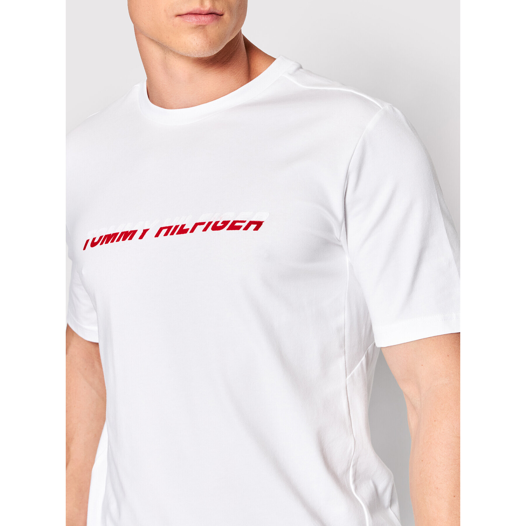 Tommy Hilfiger Тишърт Graphic MW0MW22700 Бял Regular Fit - Pepit.bg