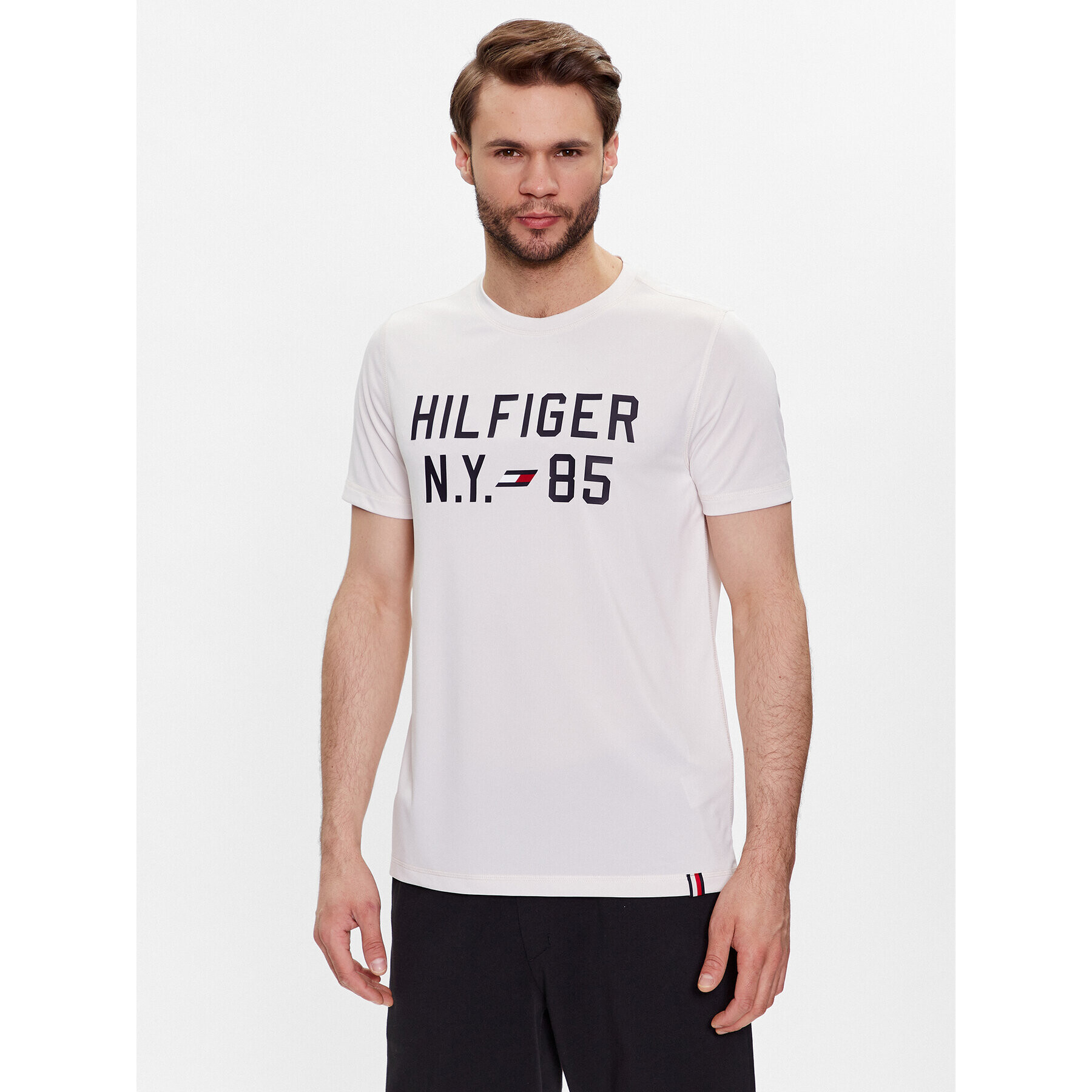 Tommy Hilfiger Тишърт Graphic MW0MW30471 Екрю Regular Fit - Pepit.bg