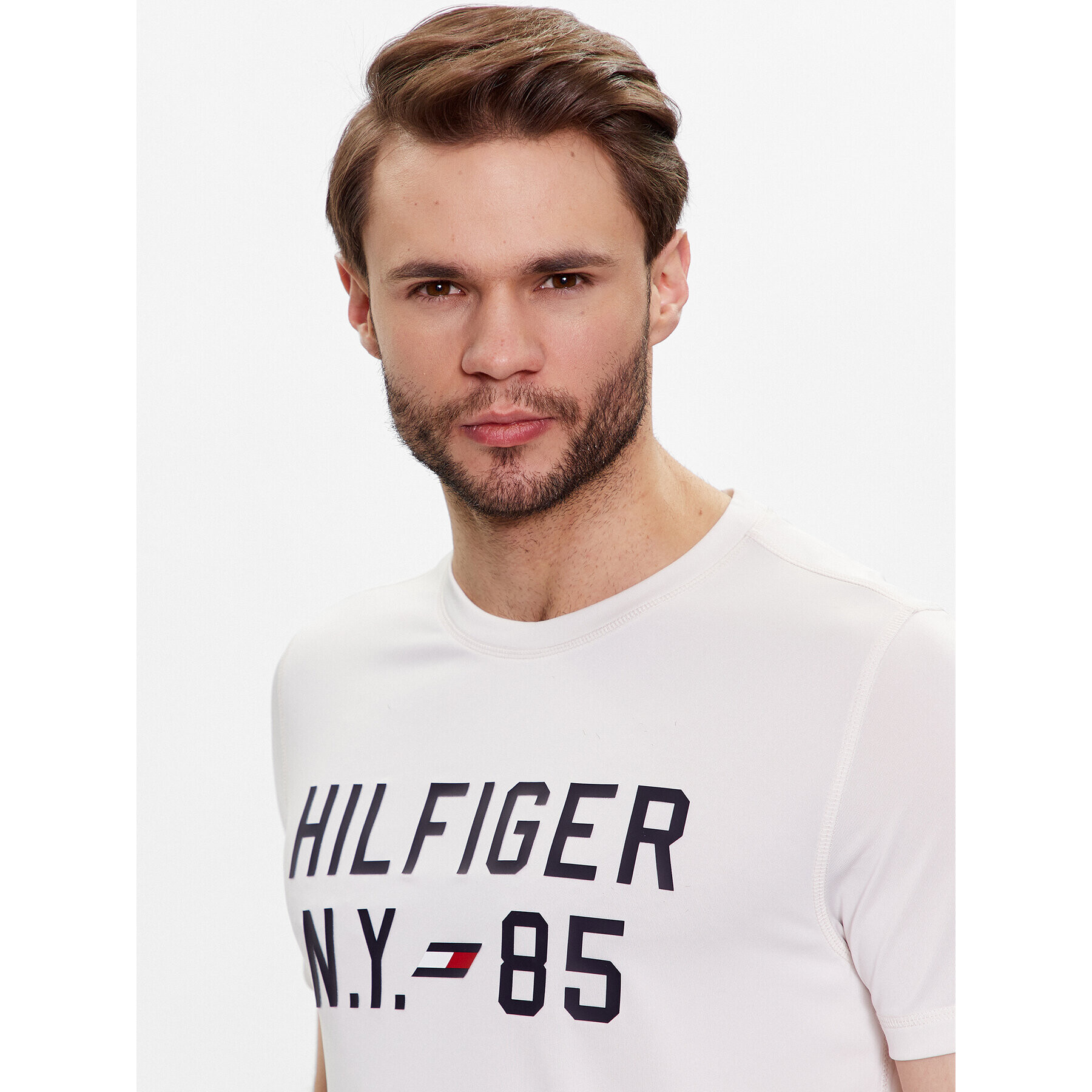 Tommy Hilfiger Тишърт Graphic MW0MW30471 Екрю Regular Fit - Pepit.bg