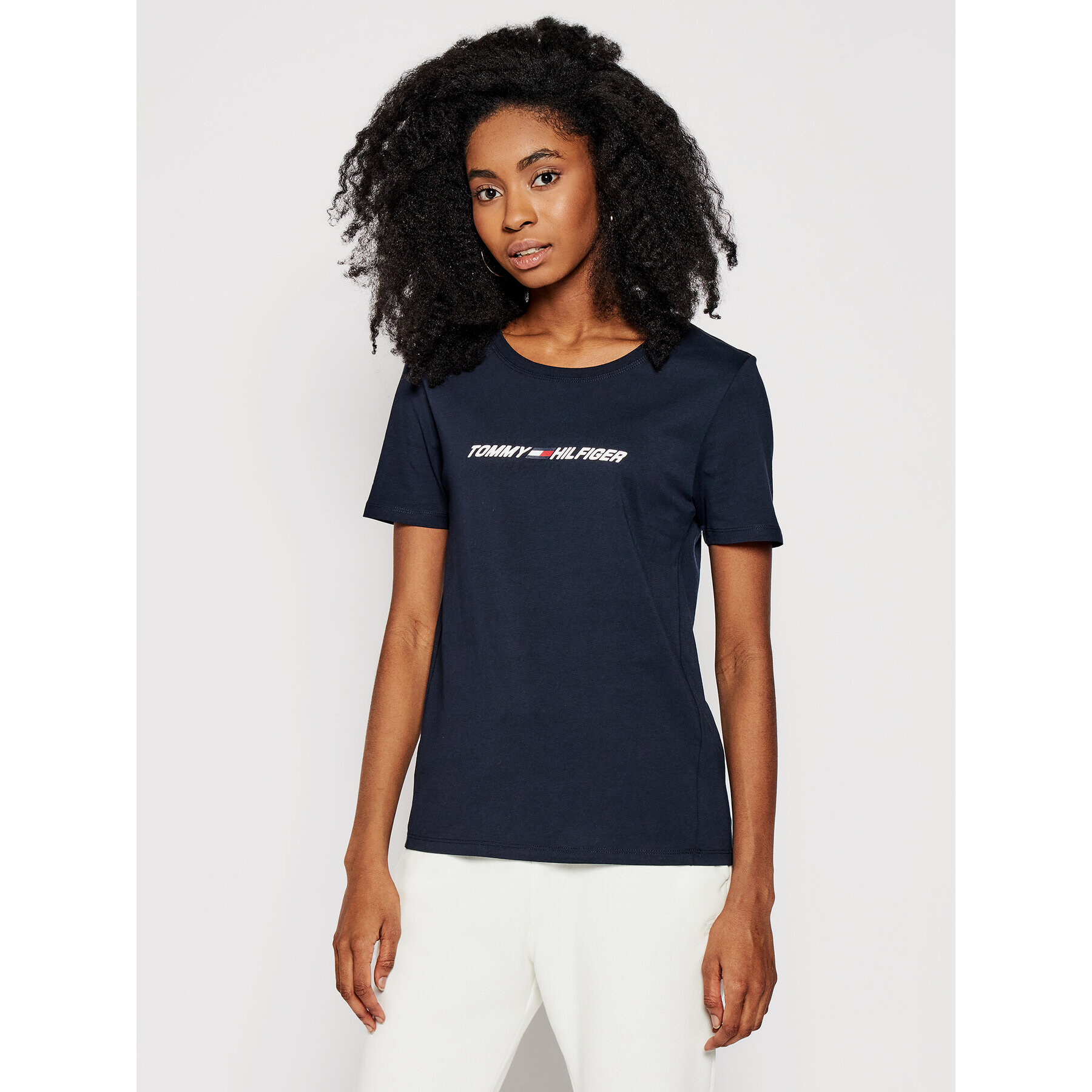 Tommy Hilfiger Тишърт Graphic S10S101016 Тъмносин Regular Fit - Pepit.bg