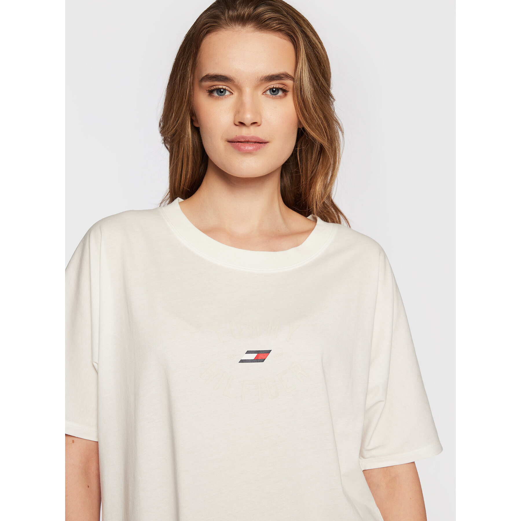 Tommy Hilfiger Тишърт Graphic S10S101474 Бял Relaxed Fit - Pepit.bg