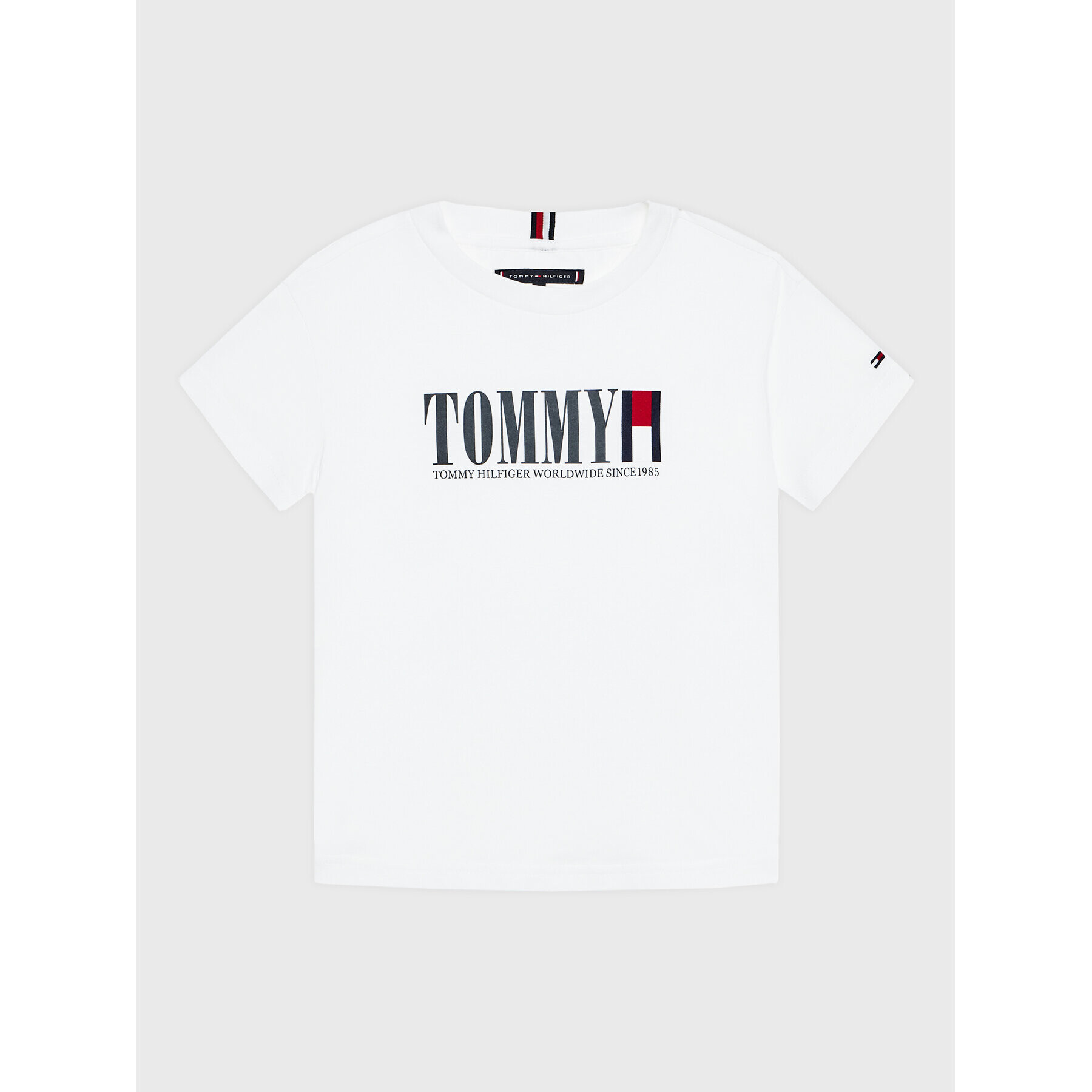 Tommy Hilfiger Тишърт Graphic Tee KB0KB07788 D Бял Regular Fit - Pepit.bg